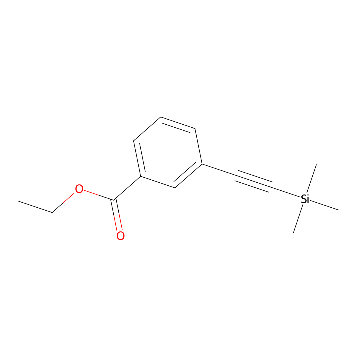 Ethyl 3-((trimethylsilyl)ethynyl)benzoate molecular structure, CAS 150969-58-7