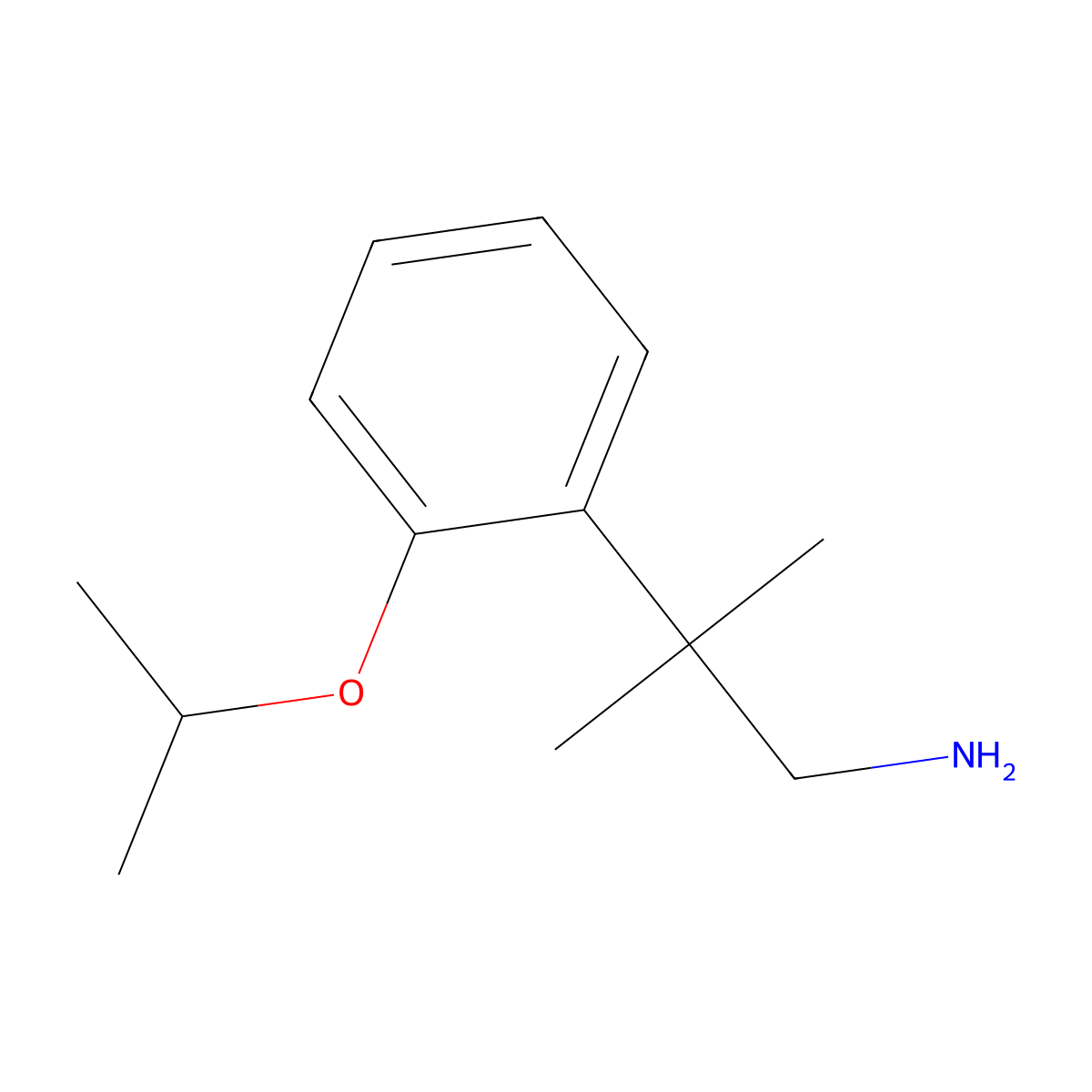 2-Methyl-2-[2-(propan-2-yloxy)phenyl]propan-1-amine molecular structure, CAS 1509694-68-1