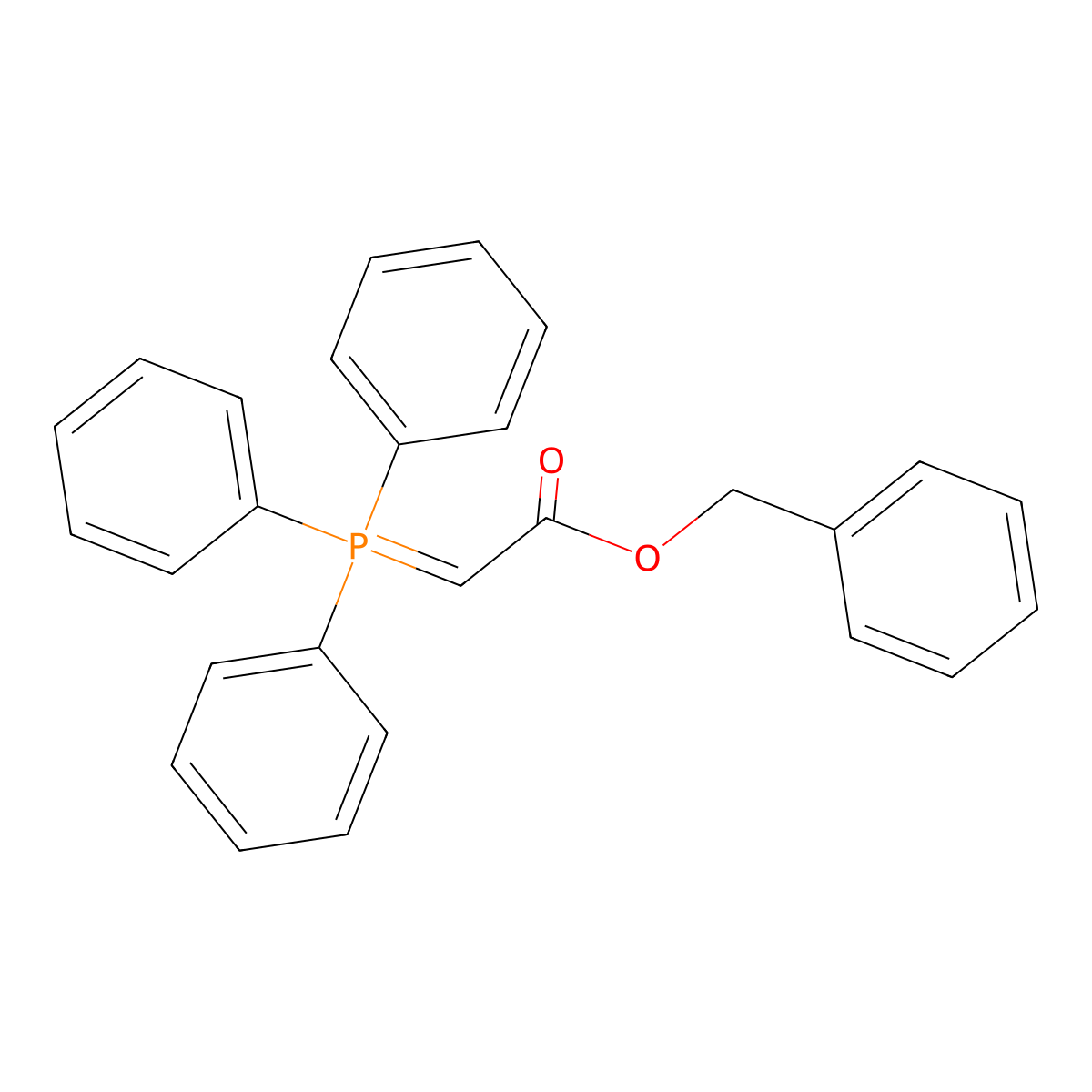 Benzyl 2-(triphenyl-lambda5-phosphanylidene)acetate molecular structure, CAS 15097-38-8