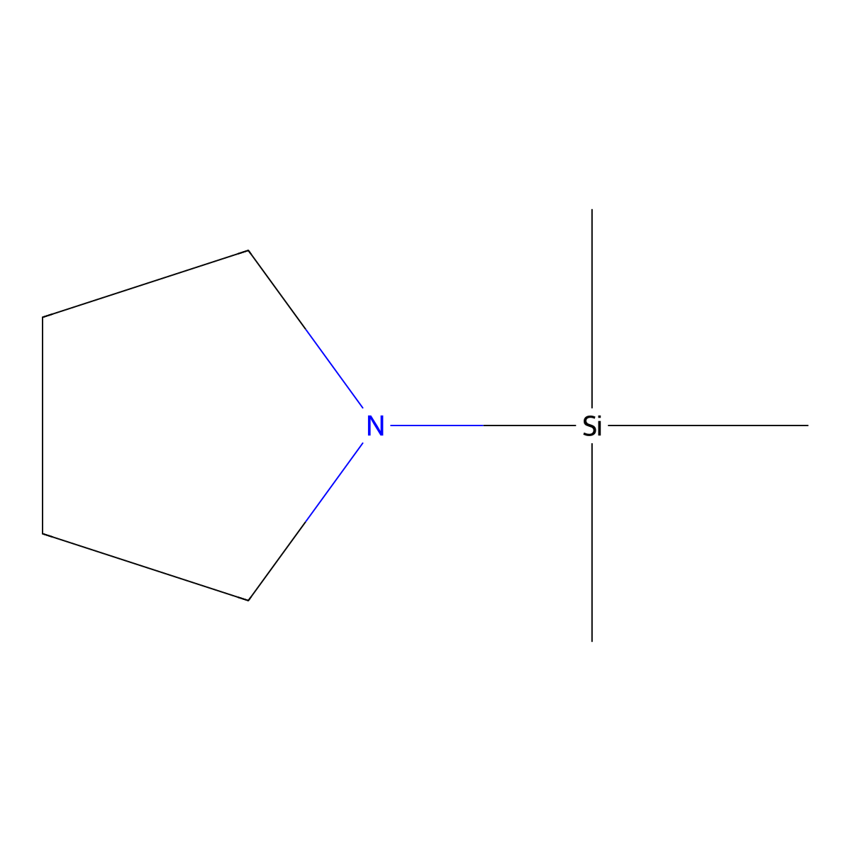 1-(Trimethylsilyl)pyrrolidine molecular structure, CAS 15097-49-1