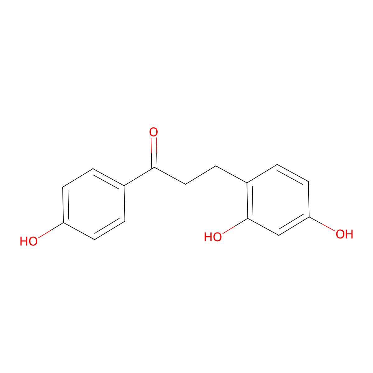 2,4,4'-Trihydroxydihydrochalcone molecular structure, CAS 15097-74-2