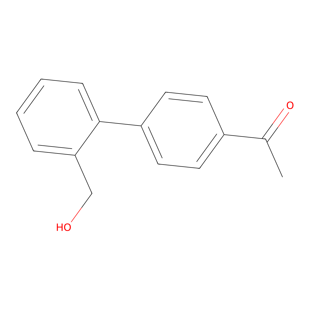 1-(2'-(Hydroxymethyl)-[1,1'-biphenyl]-4-yl)ethan-1-one molecular structure, CAS 150970-50-6