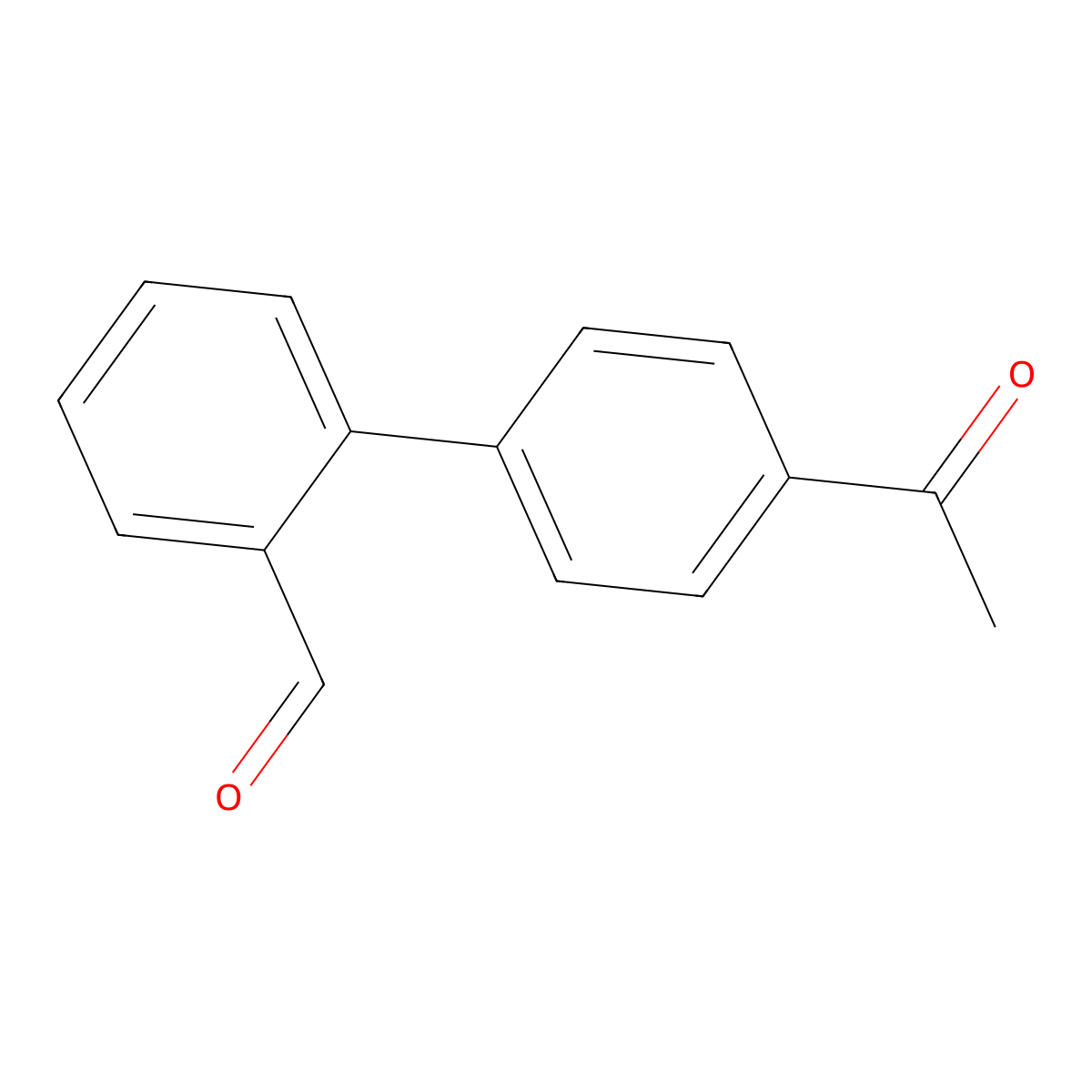 4'-Acetyl[1,1'-biphenyl]-2-carbaldehyde molecular structure, CAS 150970-51-7