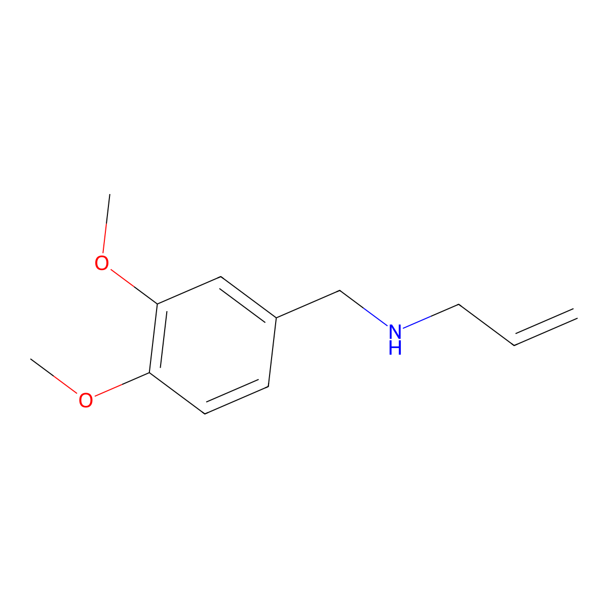 [(3,4-Dimethoxyphenyl)methyl](prop-2-en-1-yl)amine molecular structure, CAS 150970-55-1