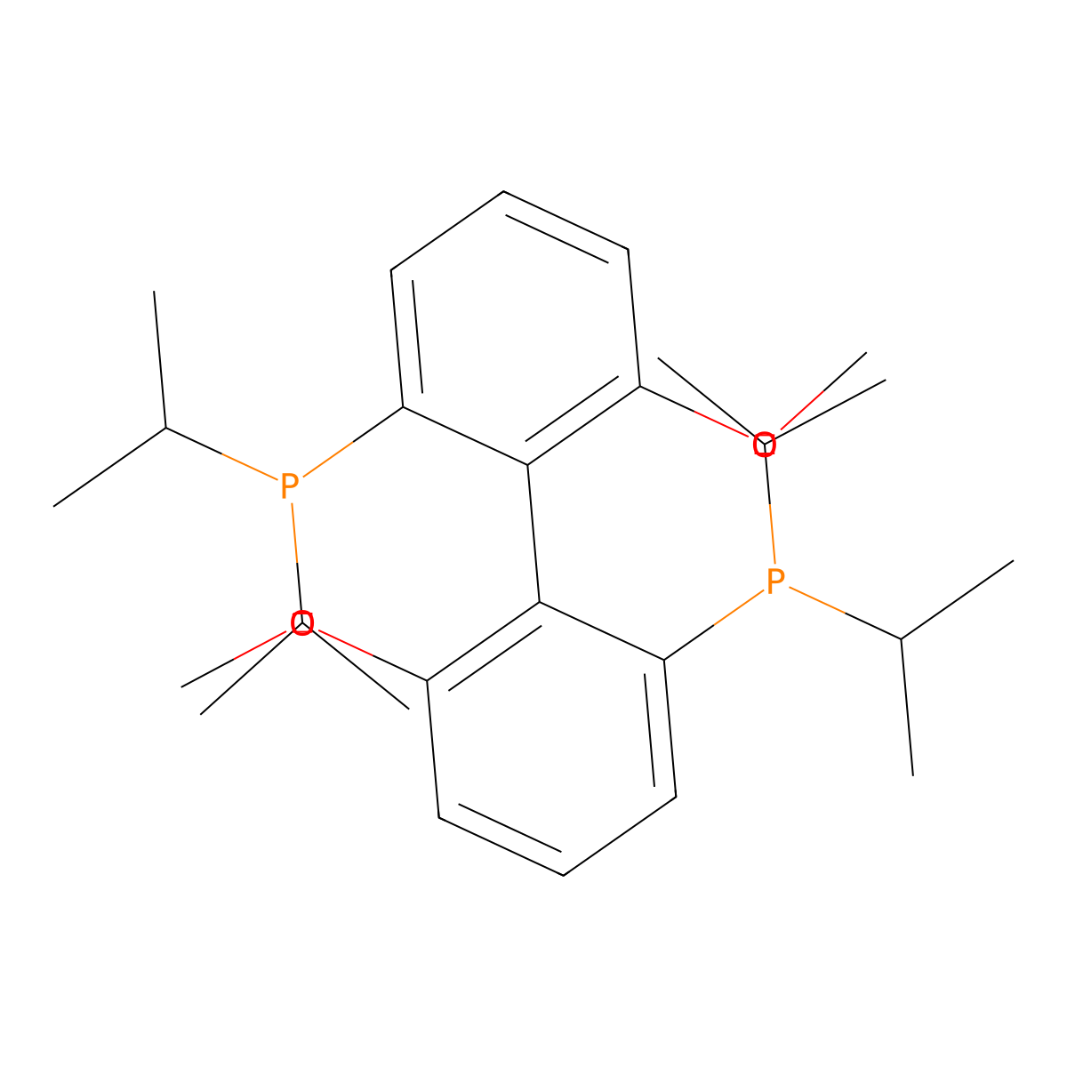 (S)-(-)-2,2'-Bis(di-i-propylphosphino)-6,6'-dimethoxy-1,1'-biphenyl molecular structure, CAS 150971-43-0
