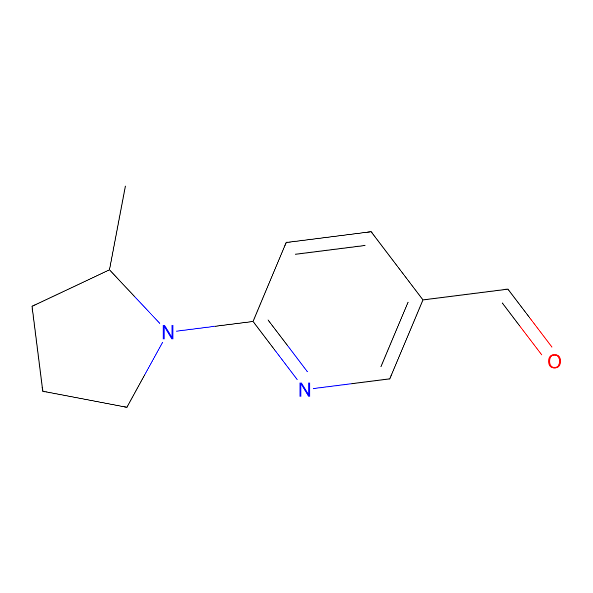 6-(2-Methylpyrrolidin-1-YL)pyridine-3-carbaldehyde molecular structure, CAS 1509717-01-4