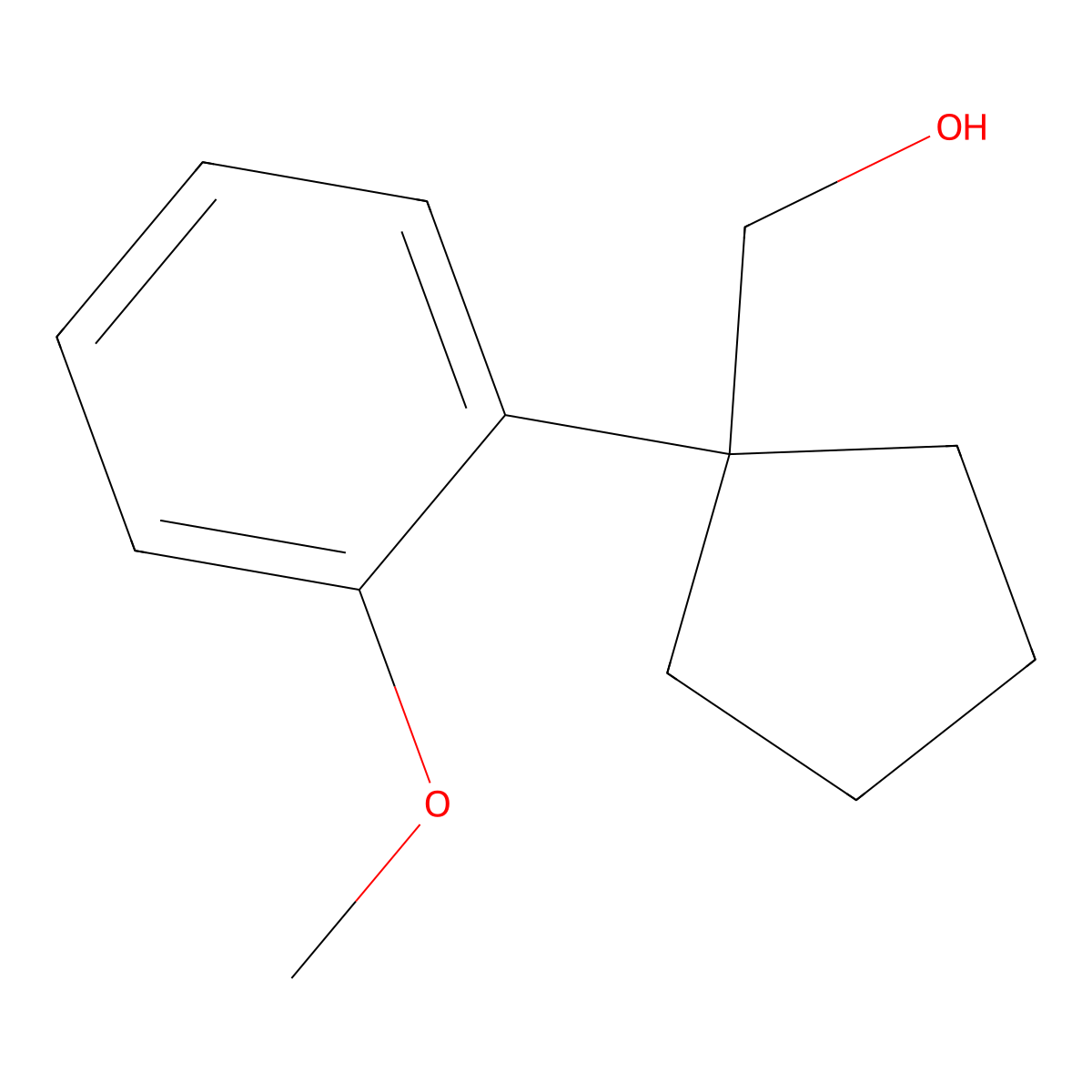 [1-(2-Methoxyphenyl)cyclopentyl]methanol molecular structure, CAS 1509718-71-1