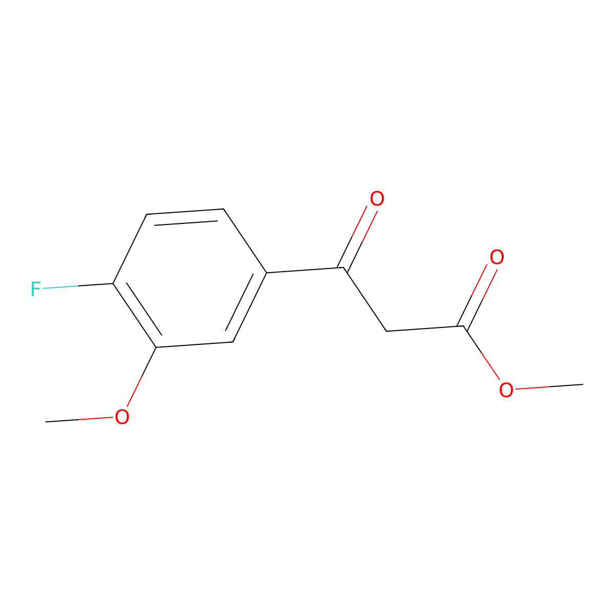 Methyl 3-(4-fluoro-3-methoxyphenyl)-3-oxopropanoate molecular structure, CAS 1509722-87-5