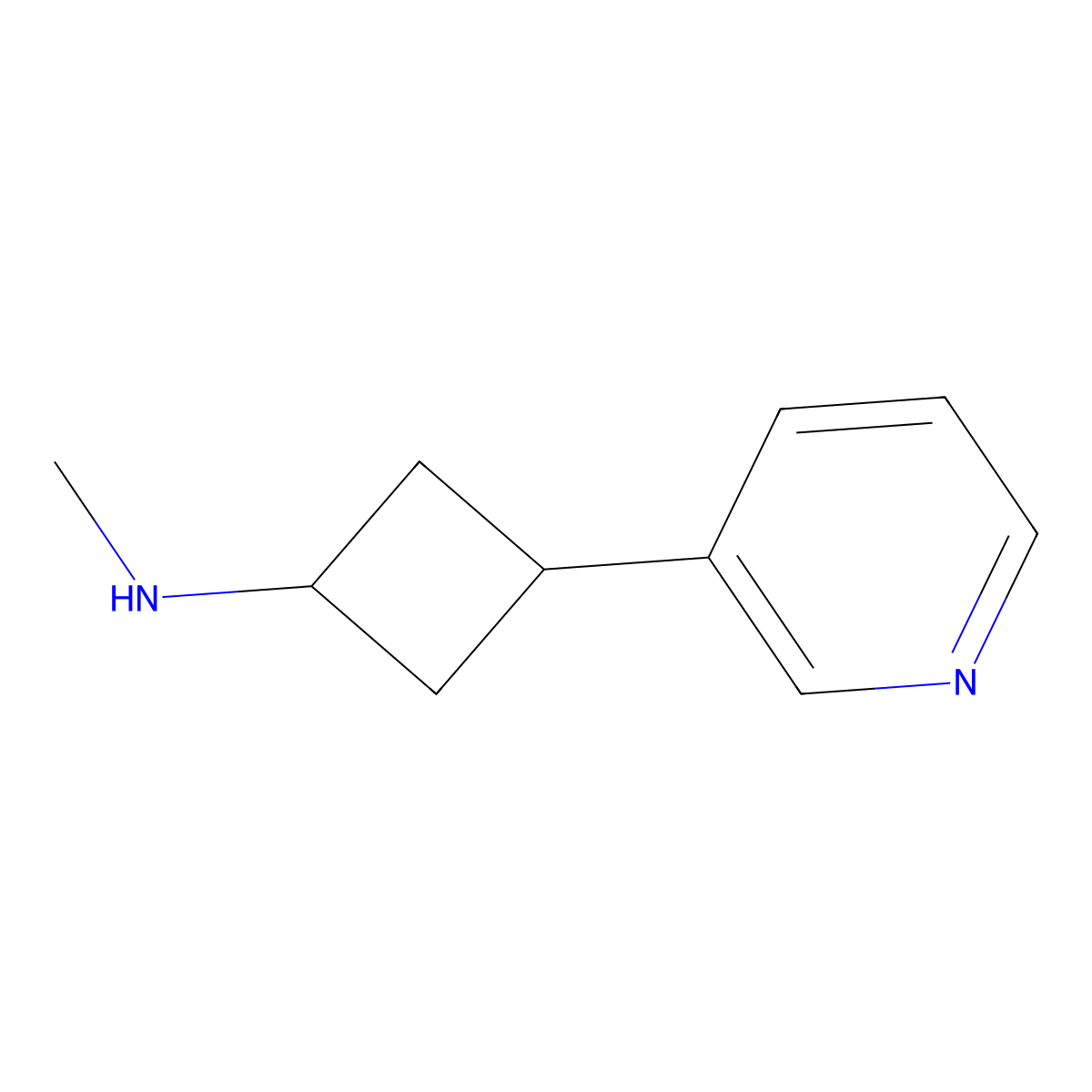 N-methyl-3-(pyridin-3-yl)cyclobutan-1-amine molecular structure, CAS 1509739-50-7