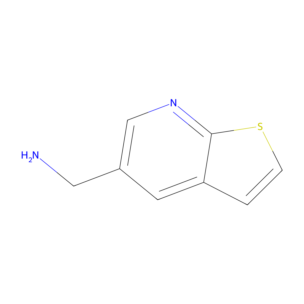 Thieno[2,3-b]pyridin-5-ylmethanamine molecular structure, CAS 1509740-13-9
