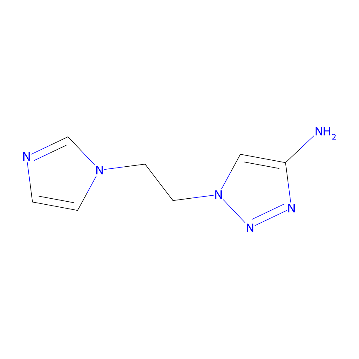 1-[2-(1H-imidazol-1-yl)ethyl]-1H-1,2,3-triazol-4-amine molecular structure, CAS 1509750-93-9