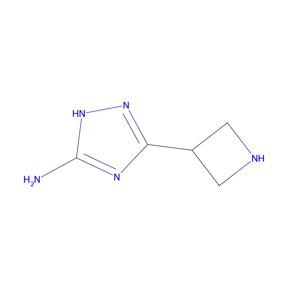 3-(azetidin-3-yl)-1H-1,2,4-triazol-5-amine molecular structure, CAS 1509759-64-1
