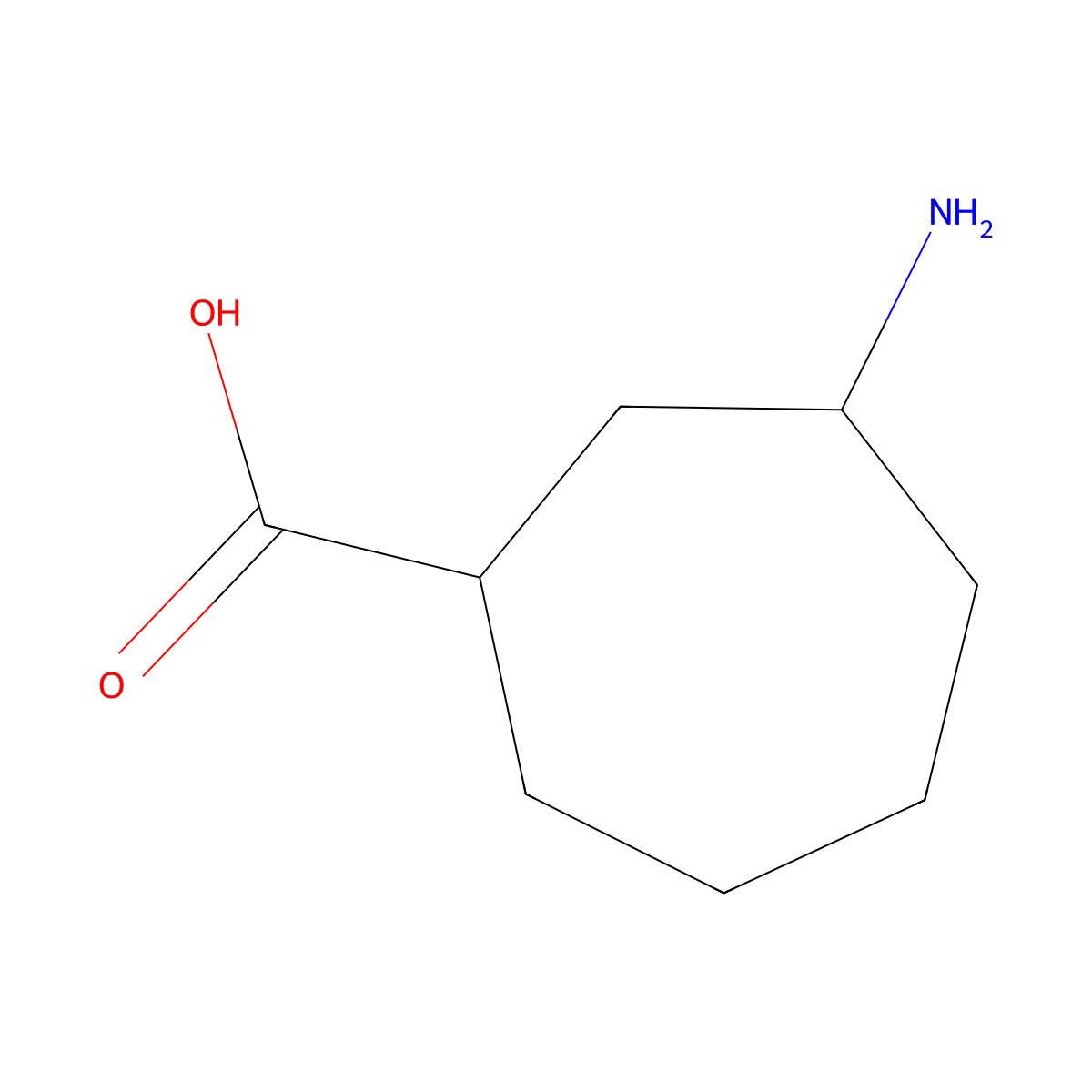 3-Amino-cycloheptanecarboxylic acid molecular structure, CAS 1509761-50-5