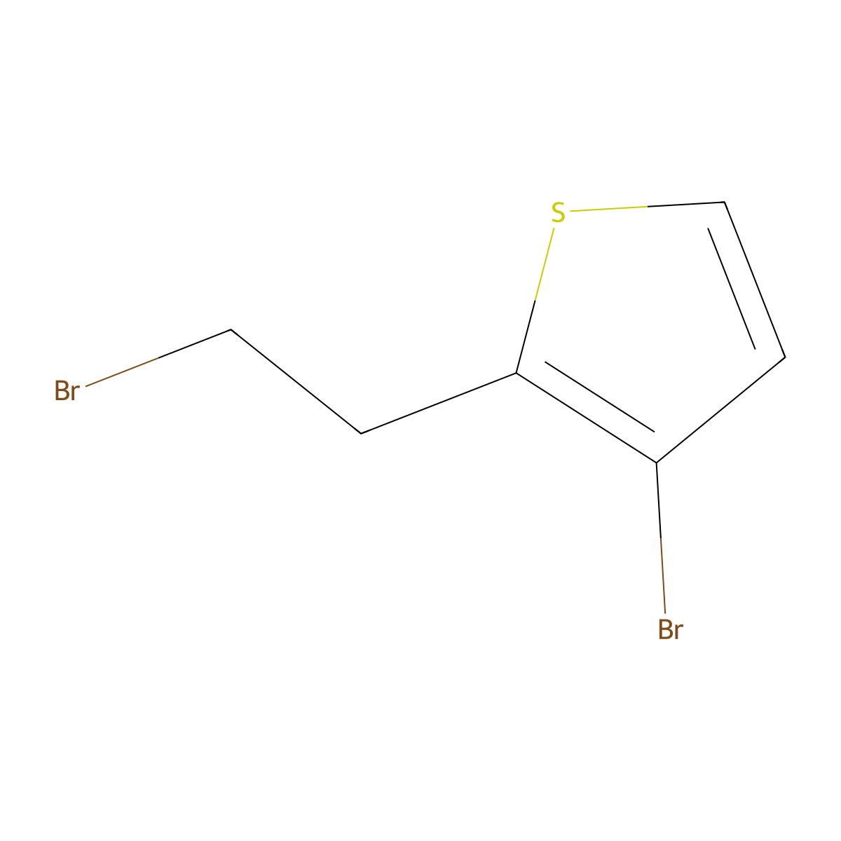 3-Bromo-2-(2-bromoethyl)thiophene molecular structure, CAS 1509768-01-7