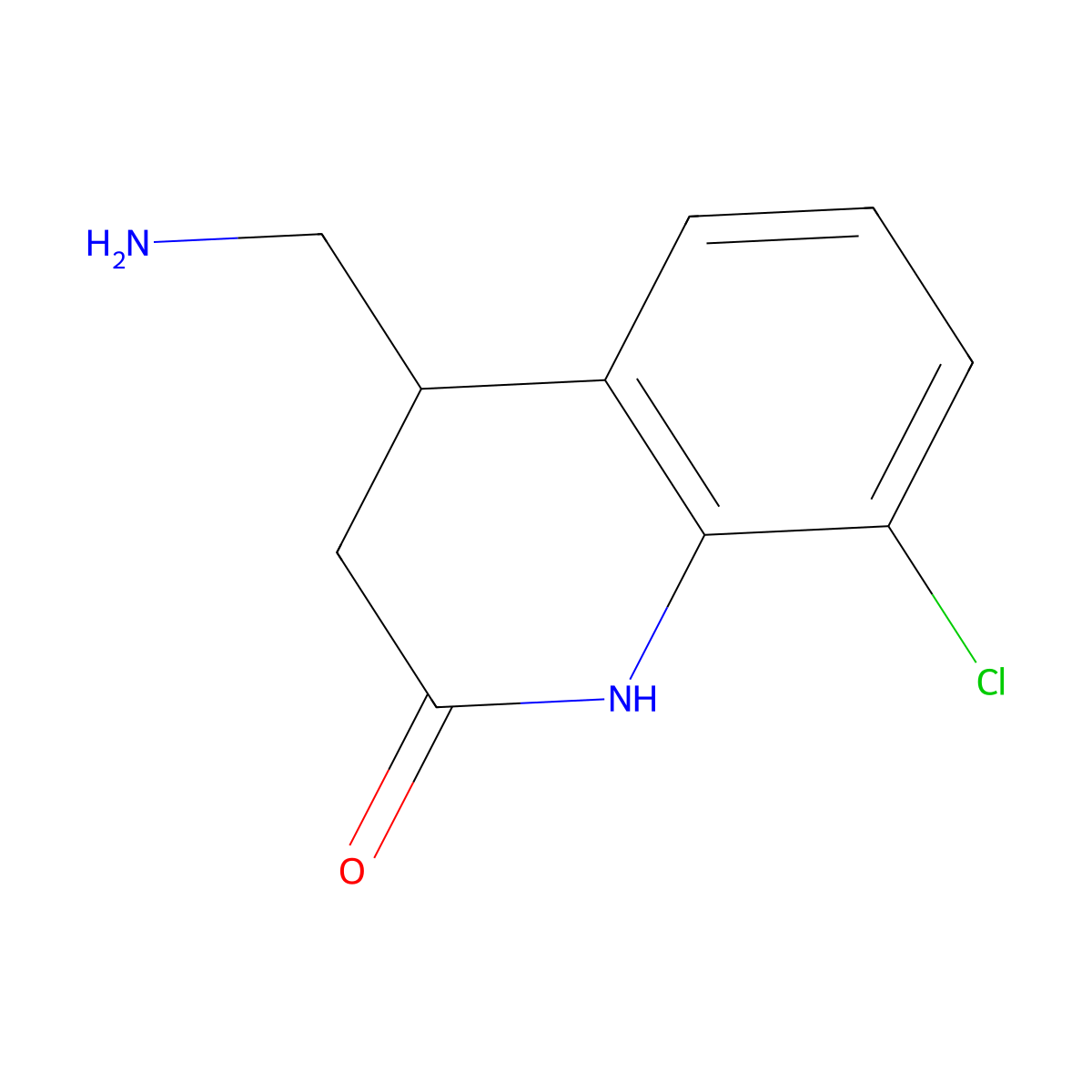 4-(Aminomethyl)-8-chloro-1,2,3,4-tetrahydroquinolin-2-one molecular structure, CAS 1509796-42-2