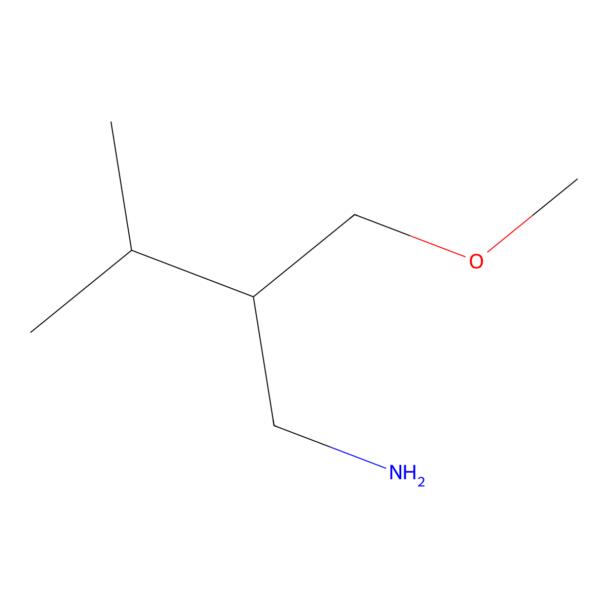 2-(Aminomethyl)-1-methoxy-3-methylbutane molecular structure, CAS 1509806-63-6
