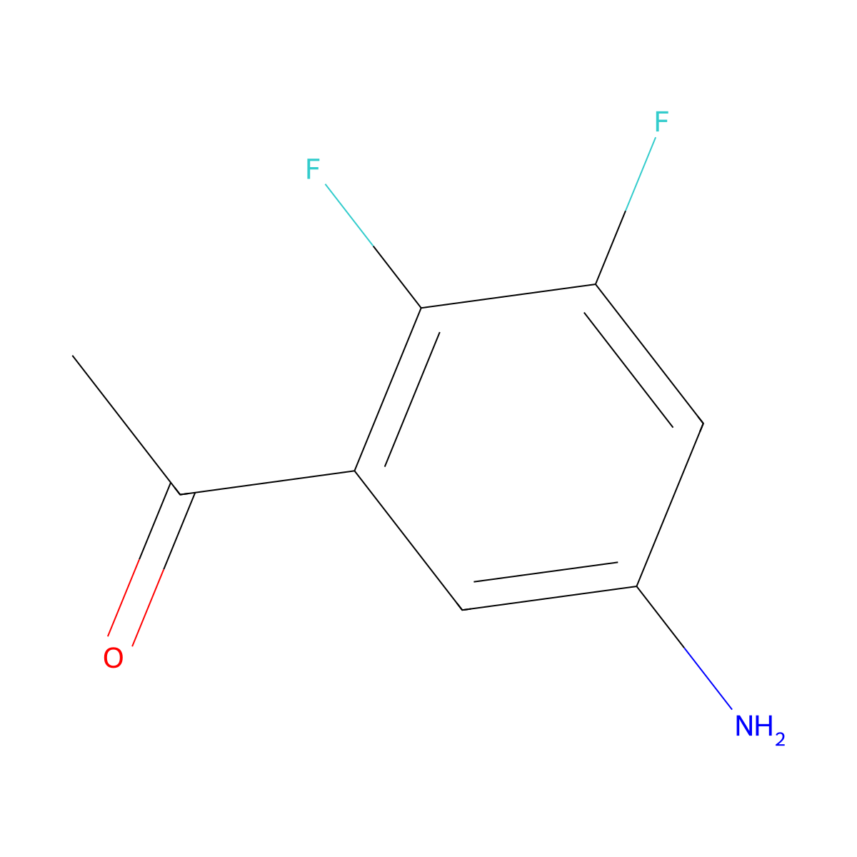 1-(5-Amino-2,3-difluorophenyl)ethanone molecular structure, CAS 1509815-73-9