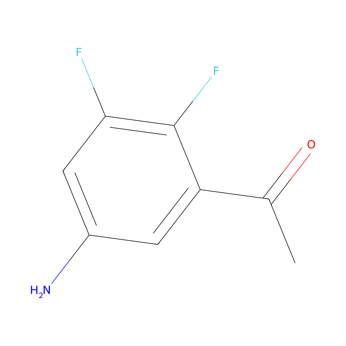 1-(5-Amino-2,3-difluorophenyl)ethanone molecular structure, CAS 1509815-73-9