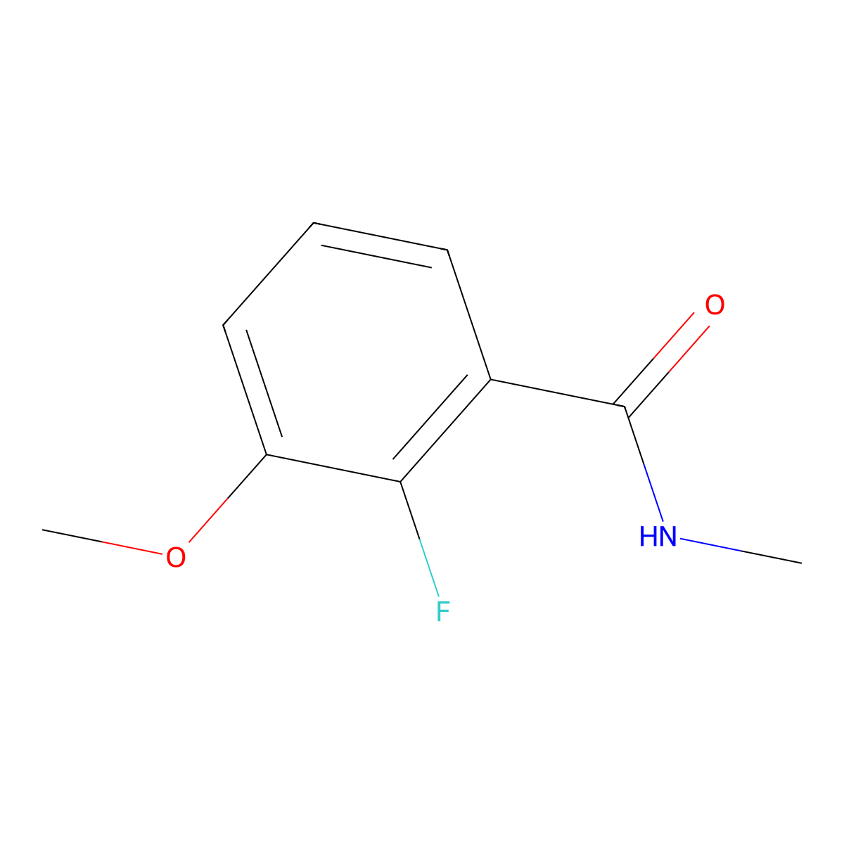 2-fluoro-3-methoxy-N-methylbenzamide molecular structure, CAS 1509832-37-4