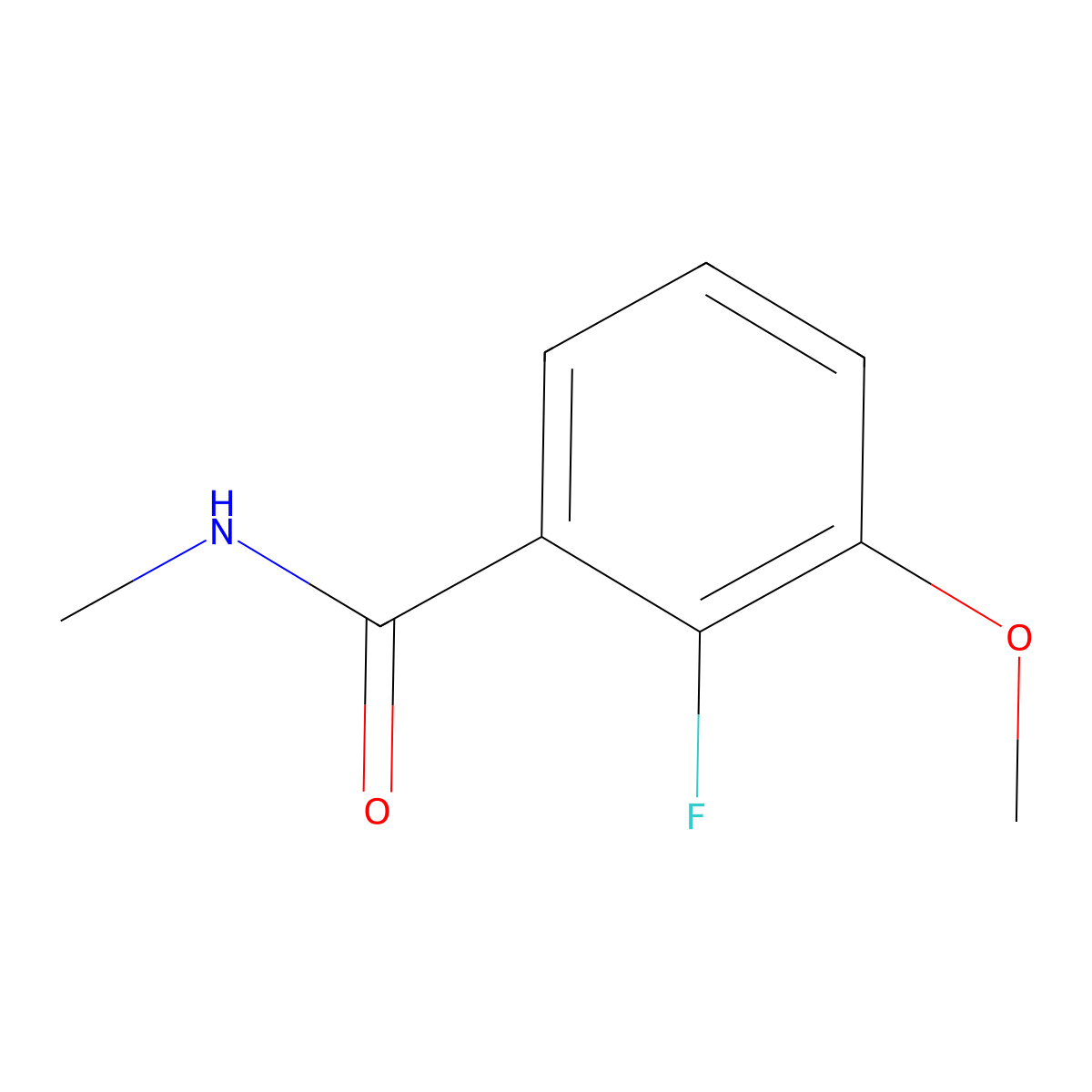 2-fluoro-3-methoxy-N-methylbenzamide molecular structure, CAS 1509832-37-4