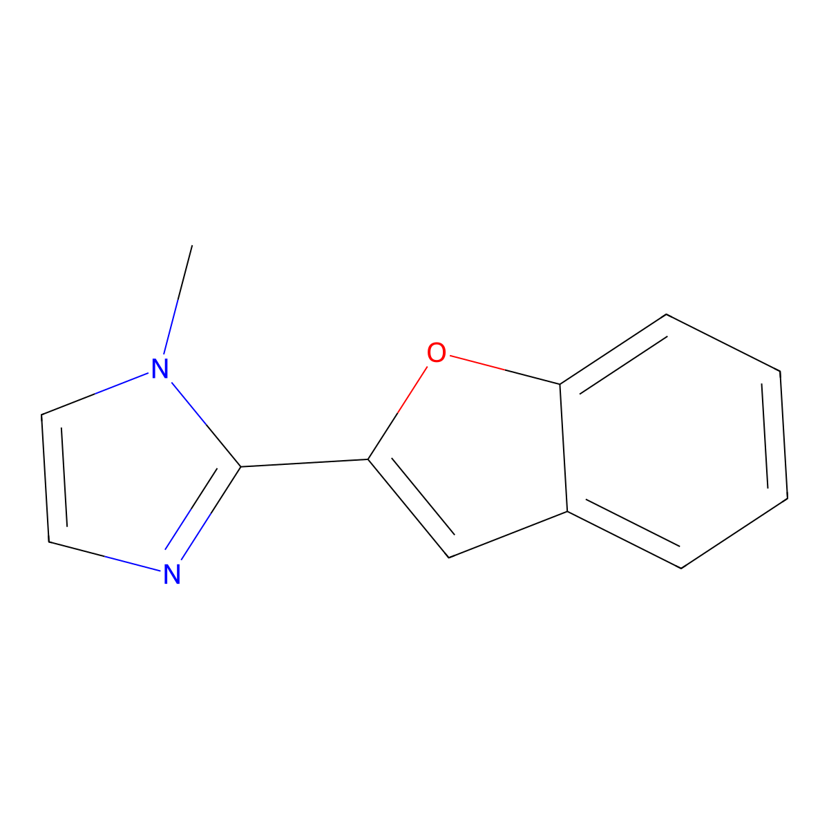 2-(2-Benzofuranyl)-1-methyl-1H-imidazole molecular structure, CAS 150985-55-0