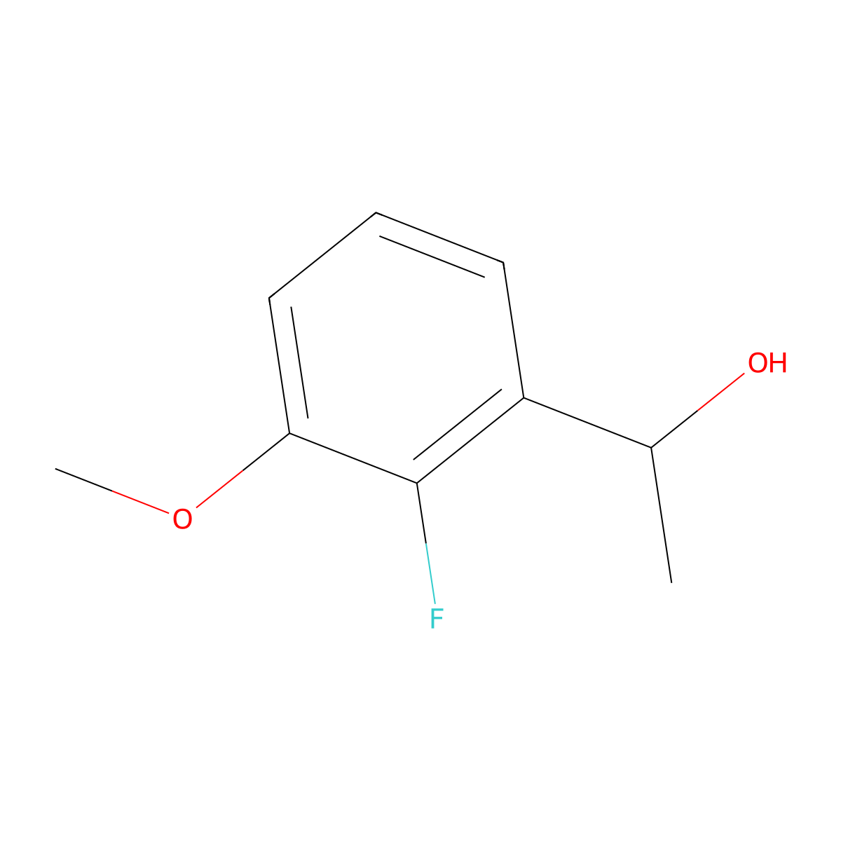 1-(2-Fluoro-3-methoxyphenyl)ethan-1-ol molecular structure, CAS 1509853-82-0
