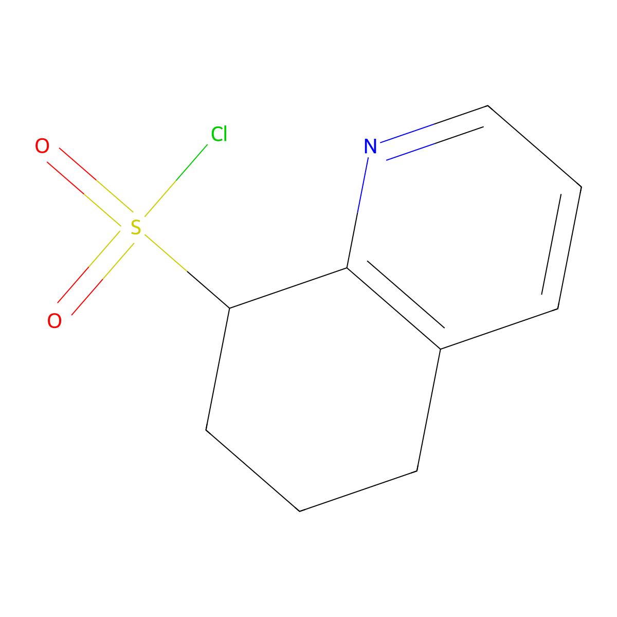 5,6,7,8-Tetrahydroquinoline-8-sulfonyl chloride molecular structure, CAS 1509874-24-1