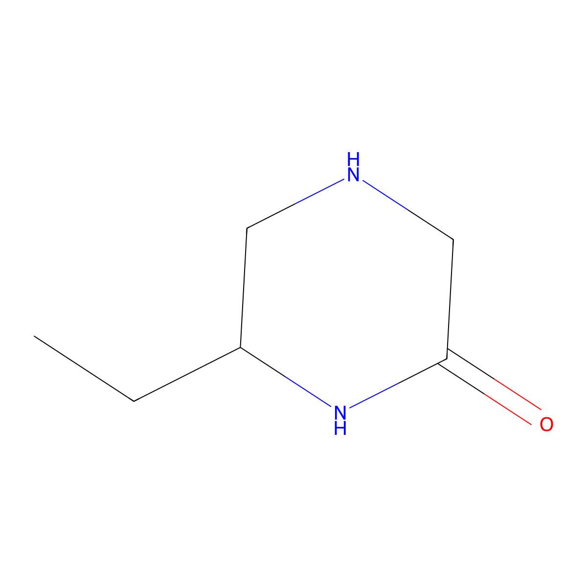 6-Ethylpiperazin-2-one molecular structure, CAS 1509886-50-3