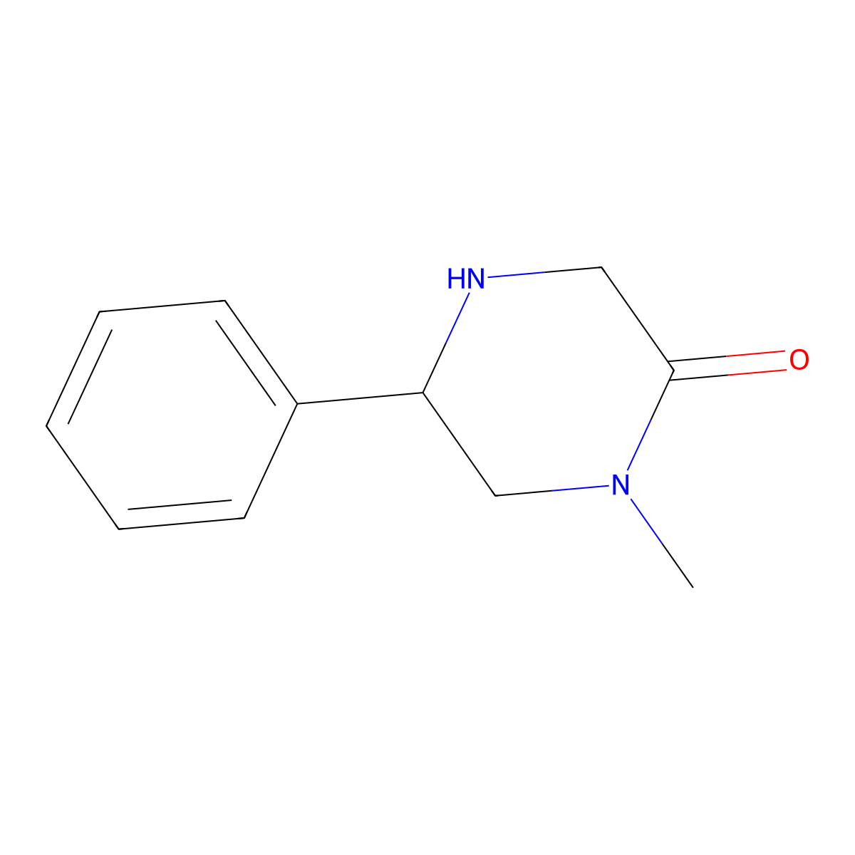 1-Methyl-5-phenylpiperazin-2-one molecular structure, CAS 1509893-25-7