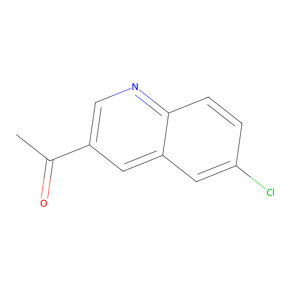 1-(6-Chloro-3-quinolinyl)ethanone molecular structure, CAS 1509899-37-9