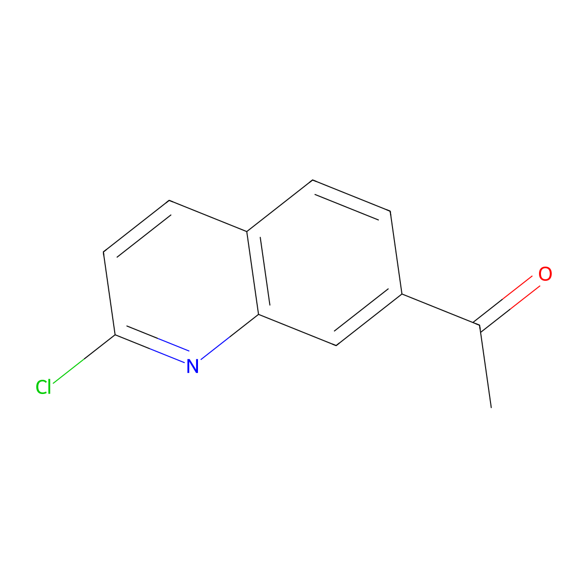 1-(2-Chloroquinolin-7-yl)ethanone molecular structure, CAS 1509899-45-9