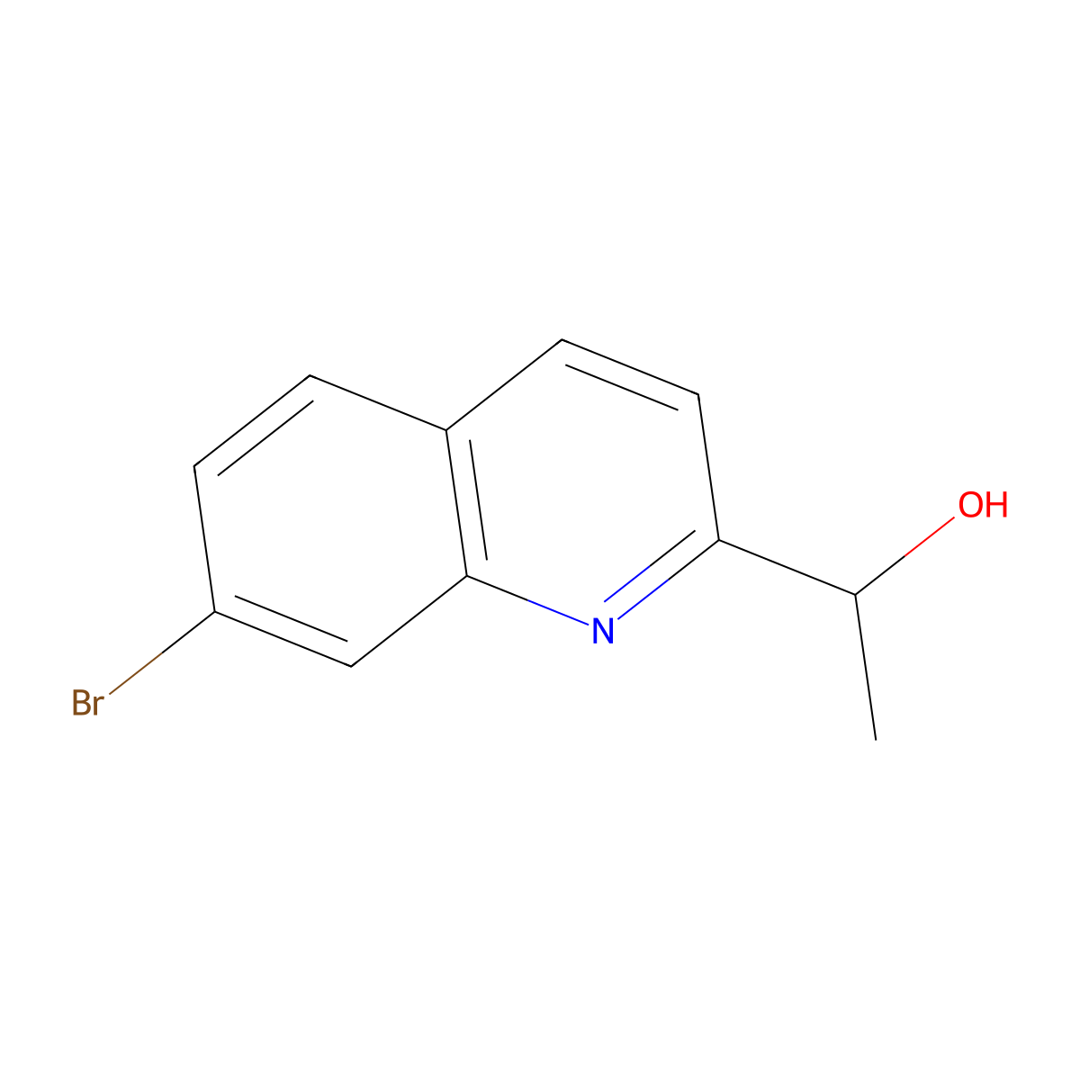 (R)-1-(7-Bromoquinolin-2-yl)ethanol molecular structure, CAS 1509899-61-9