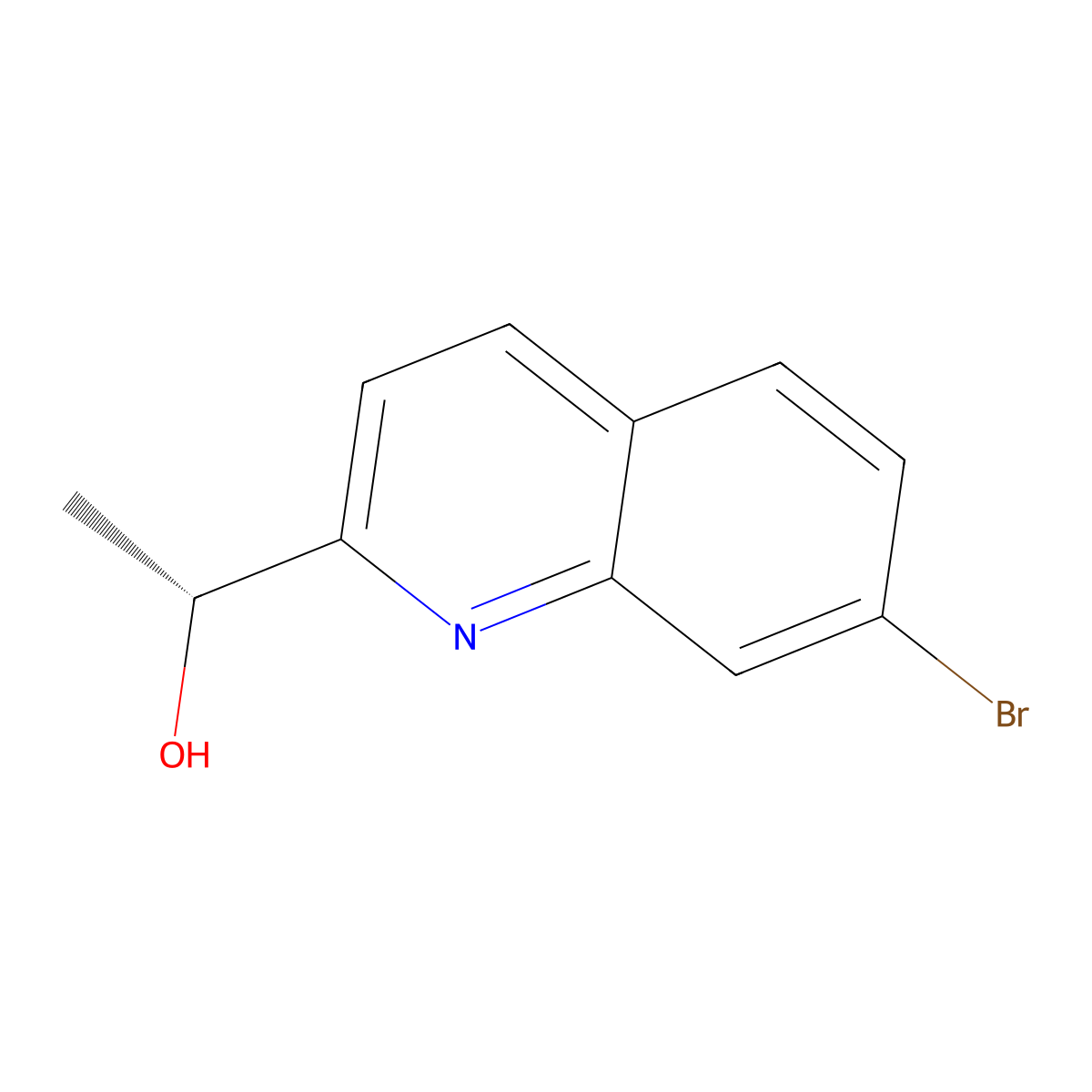 (R)-1-(7-Bromoquinolin-2-yl)ethanol molecular structure, CAS 1509899-61-9