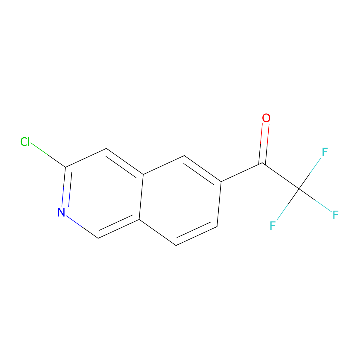 1-(3-Chloroisoquinolin-6-yl)-2,2,2-trifluoroethanone molecular structure, CAS 1509899-69-7