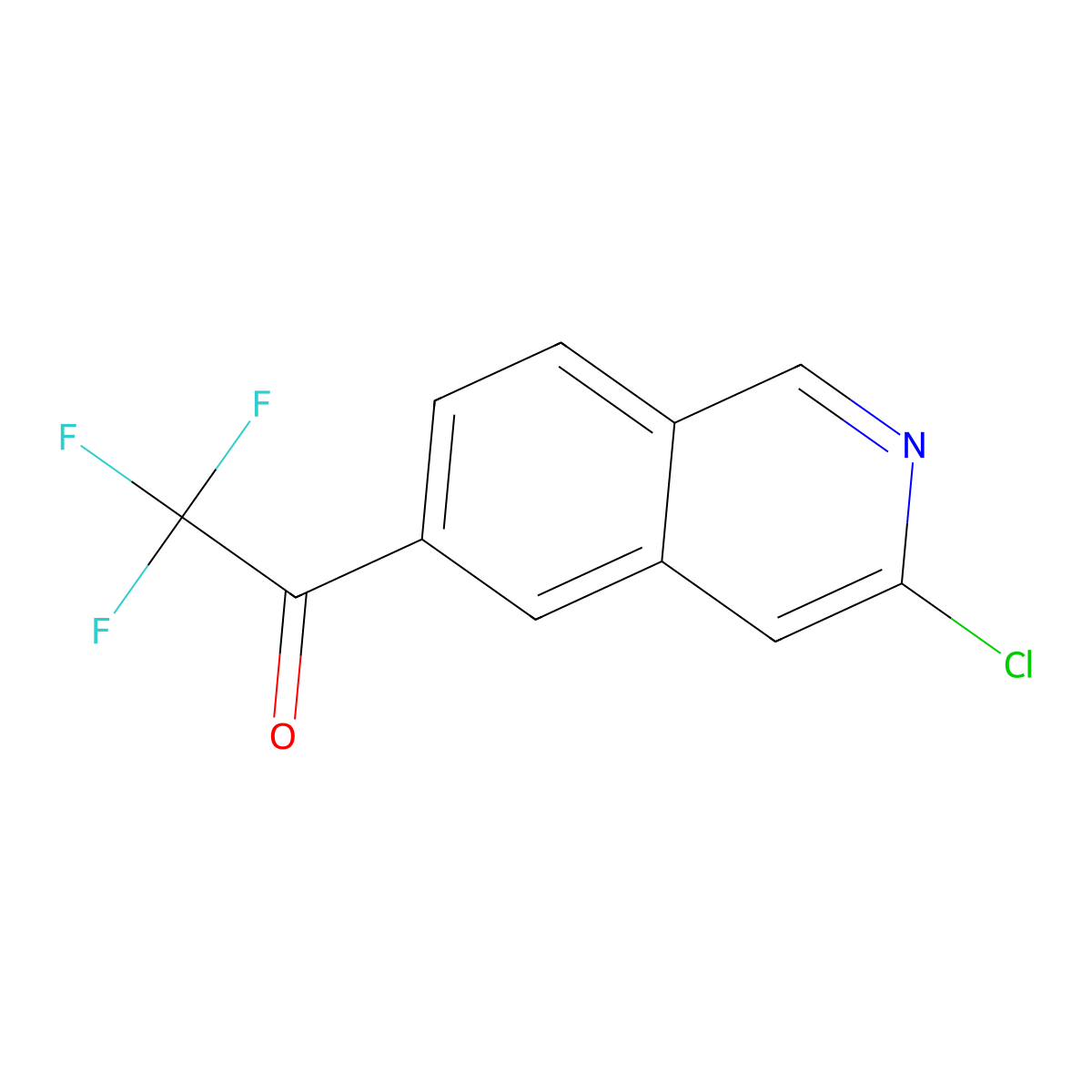 1-(3-Chloroisoquinolin-6-yl)-2,2,2-trifluoroethanone molecular structure, CAS 1509899-69-7