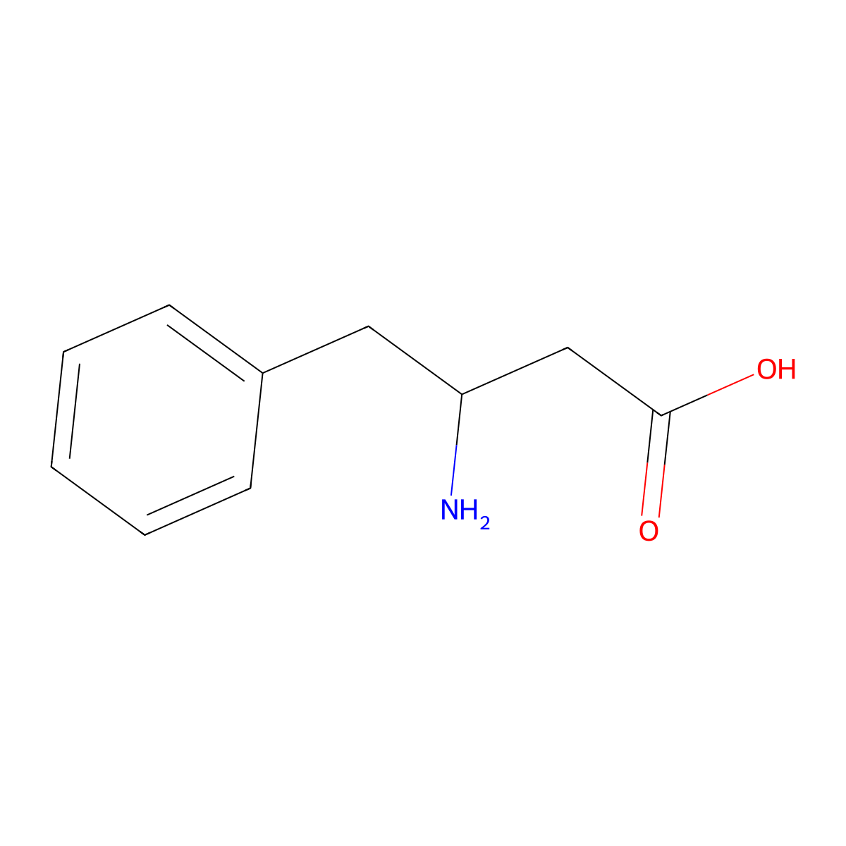 beta-Aminobenzenebutanoic acid molecular structure, CAS 15099-85-1