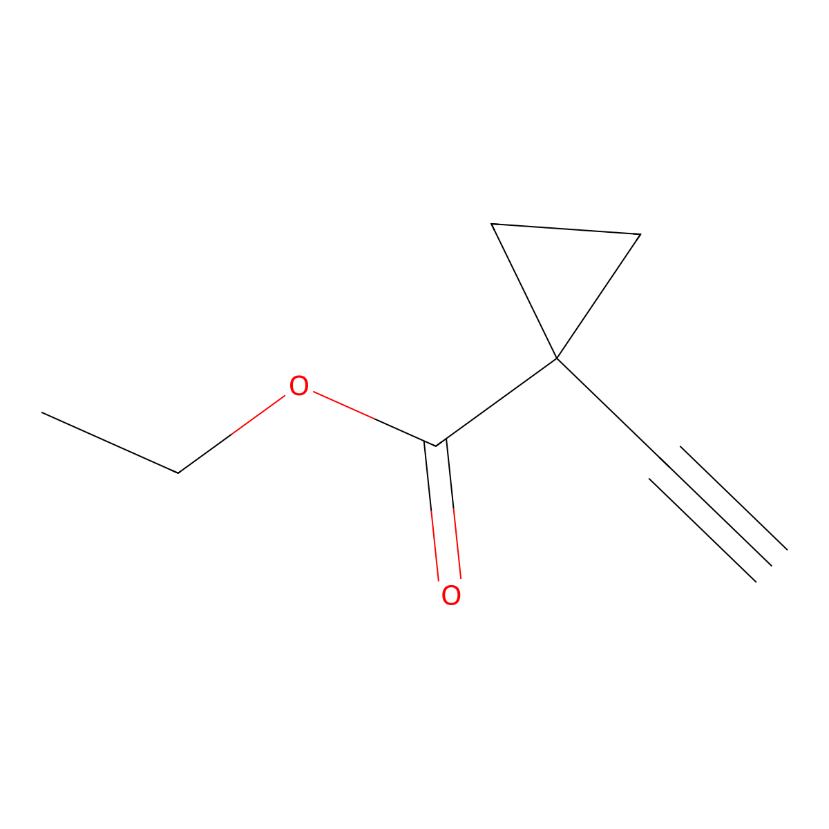 Ethyl 1-ethynylcyclopropane-1-carboxylate molecular structure, CAS 1509901-02-3