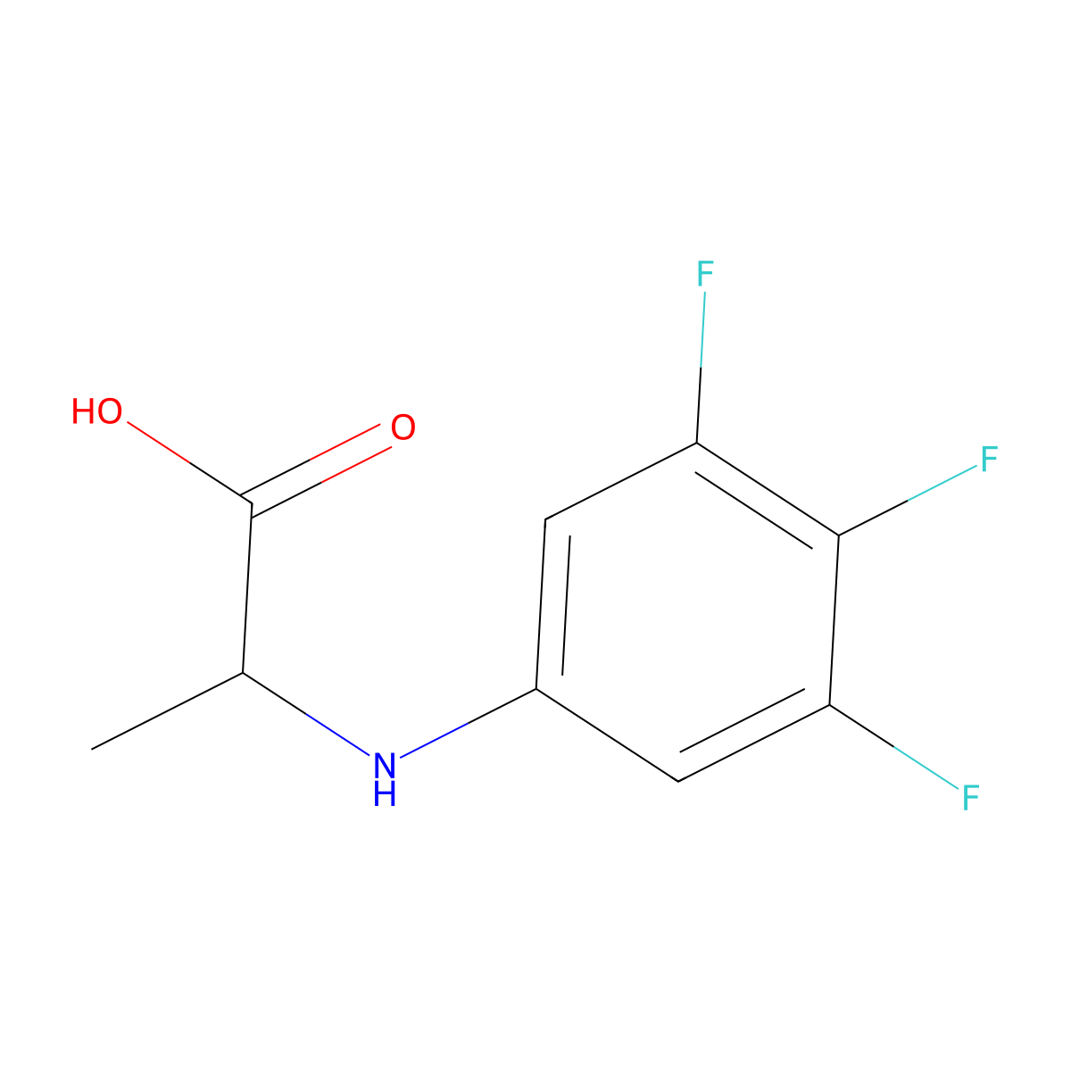 (S)-2-((3,4,5-Trifluorophenyl)amino)propanoic acid molecular structure, CAS 1509916-54-4