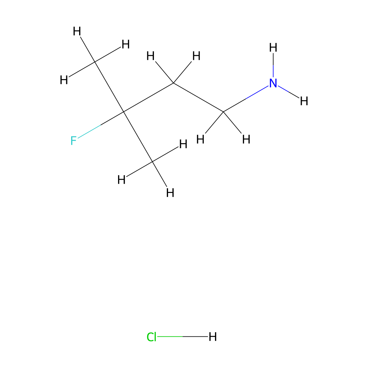 3-Fluoro-3-methylbutan-1-amine hydrochloride molecular structure, CAS 1509922-69-3