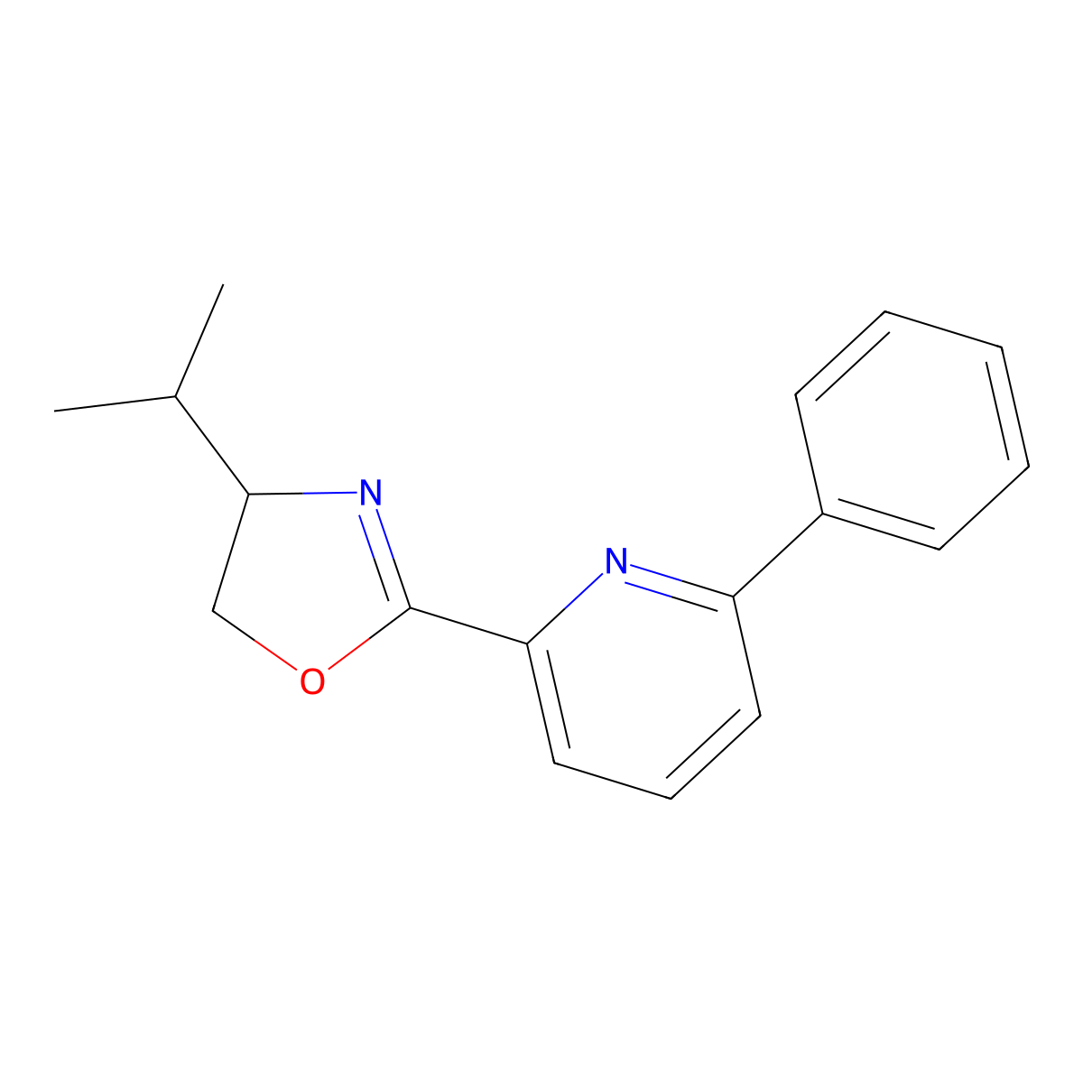 (S)-4-Isopropyl-2-(6-phenylpyridin-2-yl)-4,5-dihydrooxazole molecular structure, CAS 1509929-20-7