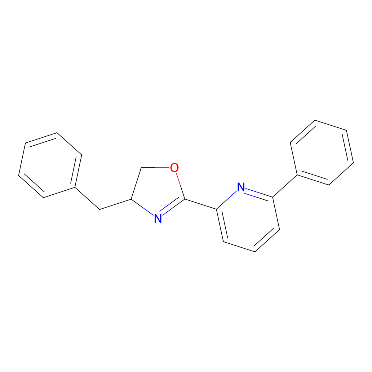 (S)-4-Benzyl-2-(6-phenylpyridin-2-yl)-4,5-dihydrooxazole molecular structure, CAS 1509929-22-9