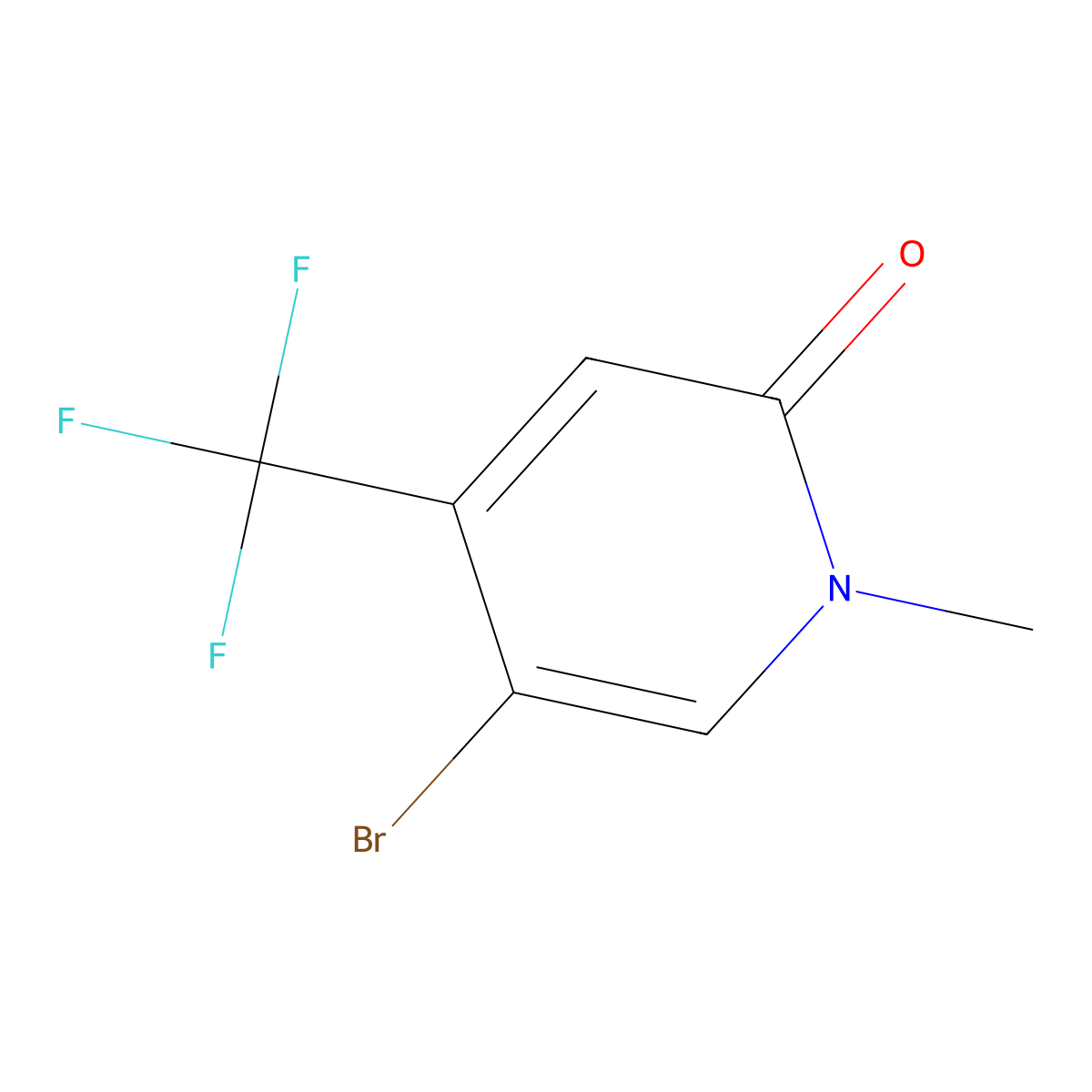 5-Bromo-1-methyl-4-(trifluoromethyl)-1,2-dihydropyridin-2-one molecular structure, CAS 1509929-86-5