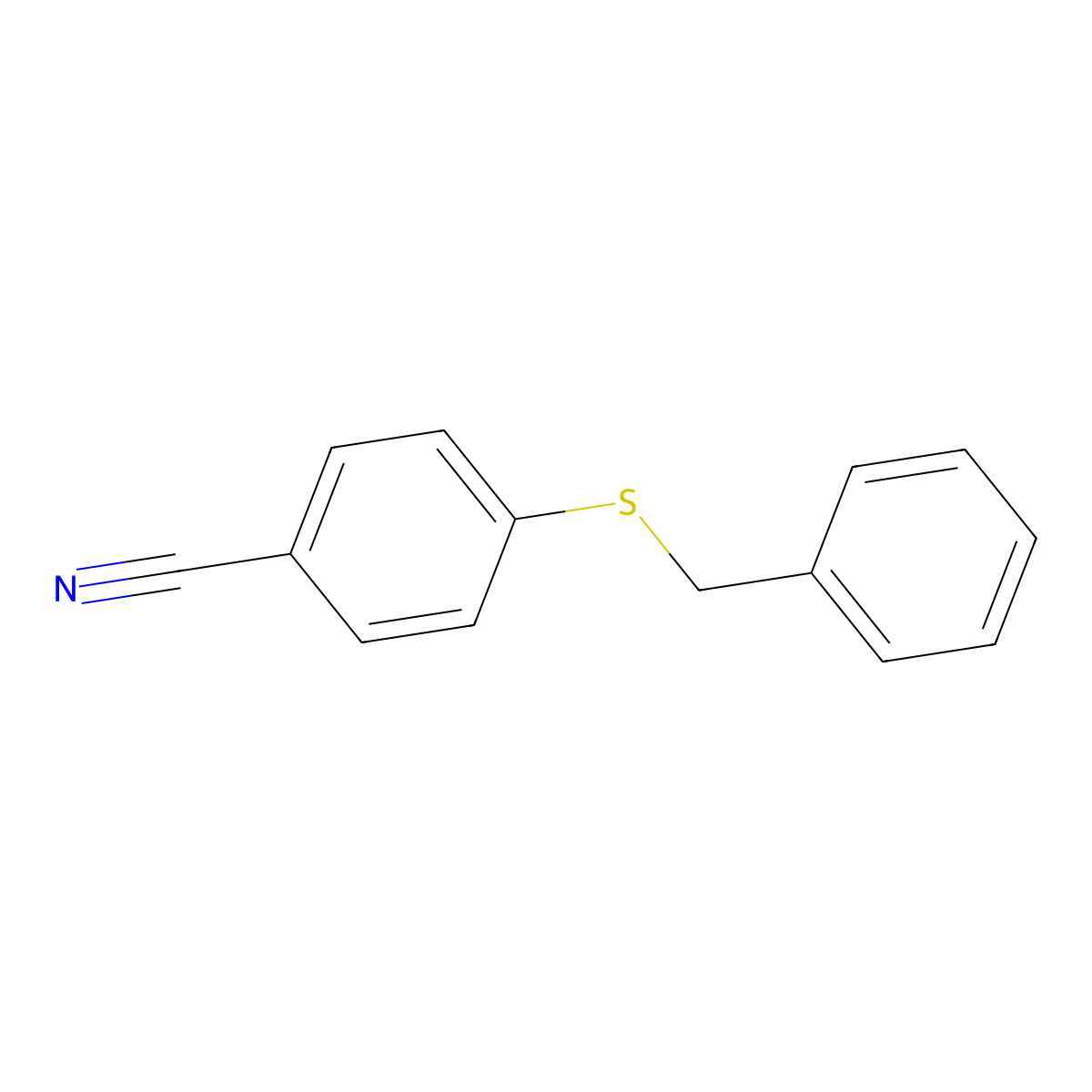 4-(Benzylthio)benzonitrile molecular structure, CAS 150993-53-6