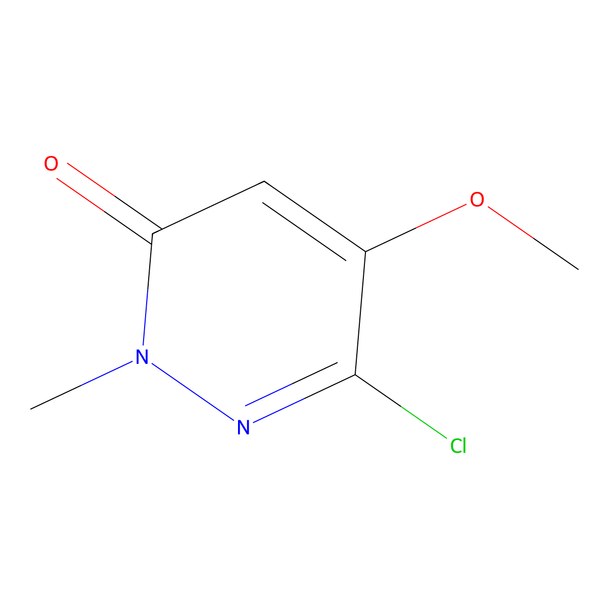 6-chloro-5-methoxy-2-methylpyridazin-3(2H)-one molecular structure, CAS 1509930-06-6