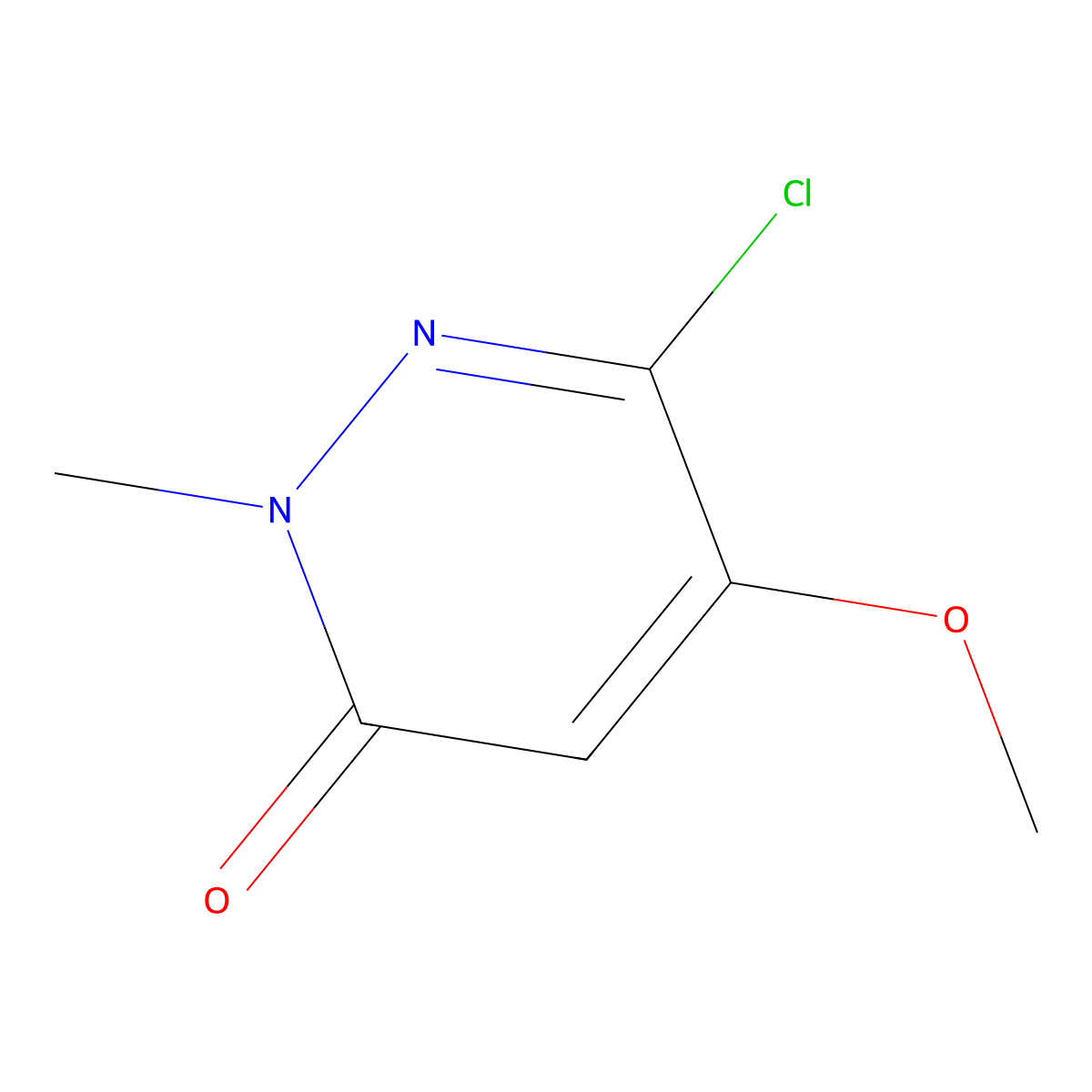 6-chloro-5-methoxy-2-methylpyridazin-3(2H)-one molecular structure, CAS 1509930-06-6