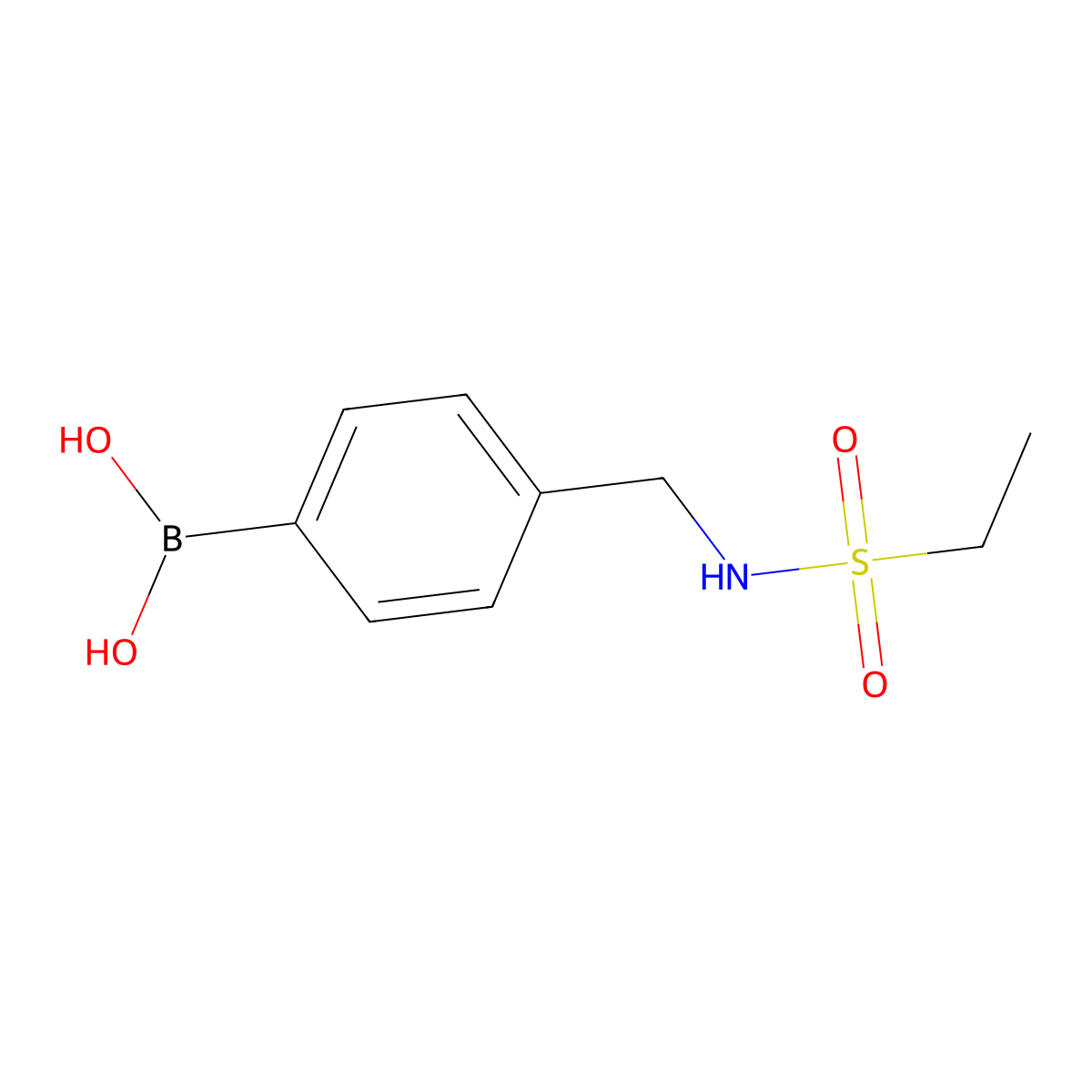 [4-[(Ethylsulfonylamino)methyl]phenyl]boronic acid molecular structure, CAS 1509931-31-0