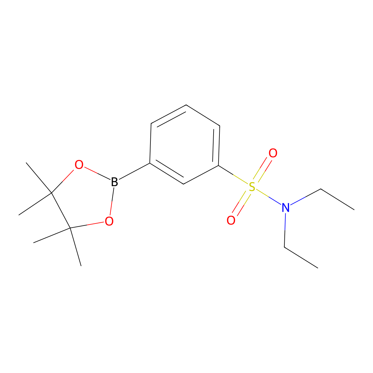 N,N-diethyl-3-(4,4,5,5-tetramethyl-1,3,2-dioxaborolan-2-yl)benzenesulfonamide molecular structure, CAS 1509931-90-1