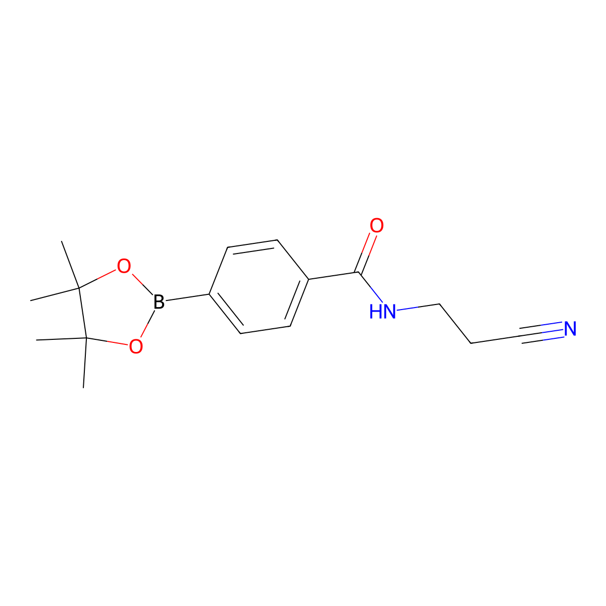 N-(2-Cyanoethyl)-4-(4,4,5,5-tetramethyl-1,3,2-dioxaborolan-2-yl)benzamide molecular structure, CAS 1509932-15-3