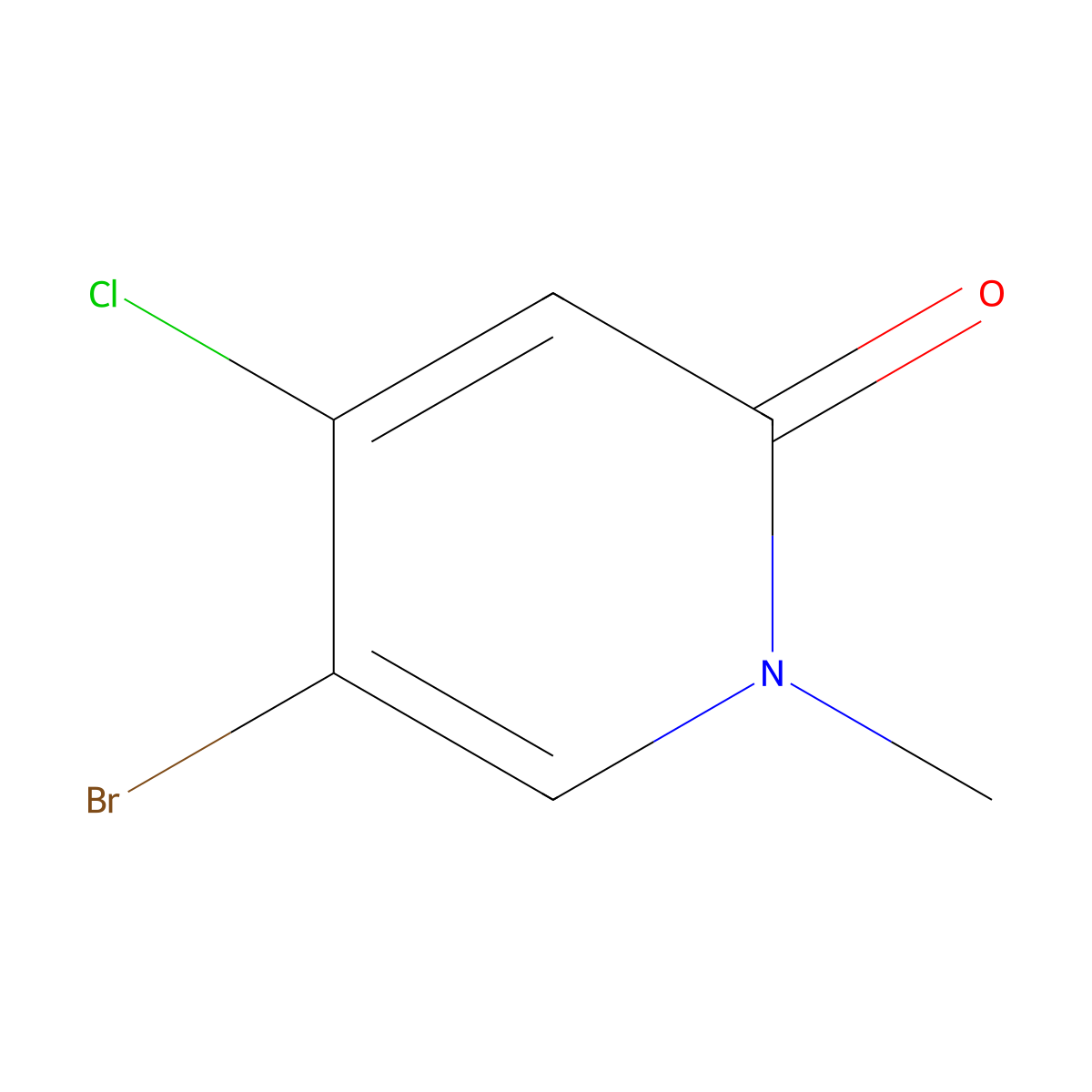 5-bromo-4-chloro-1-methylpyridin-2(1H)-one molecular structure, CAS 1509933-98-5