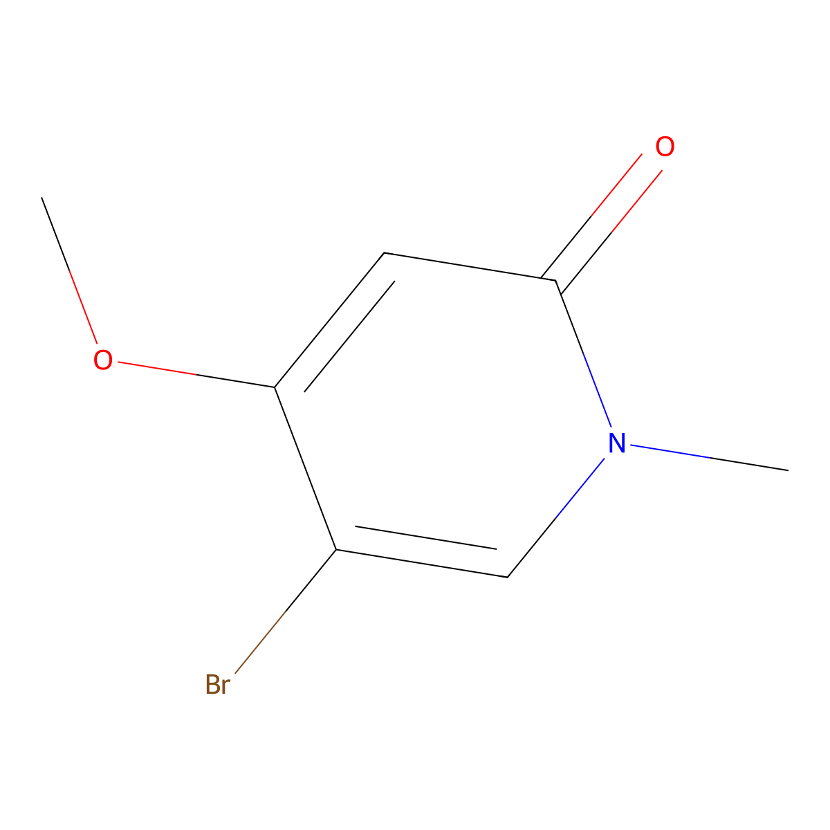 5-bromo-4-methoxy-1-methylpyridin-2(1H)-one molecular structure, CAS 1509934-01-3